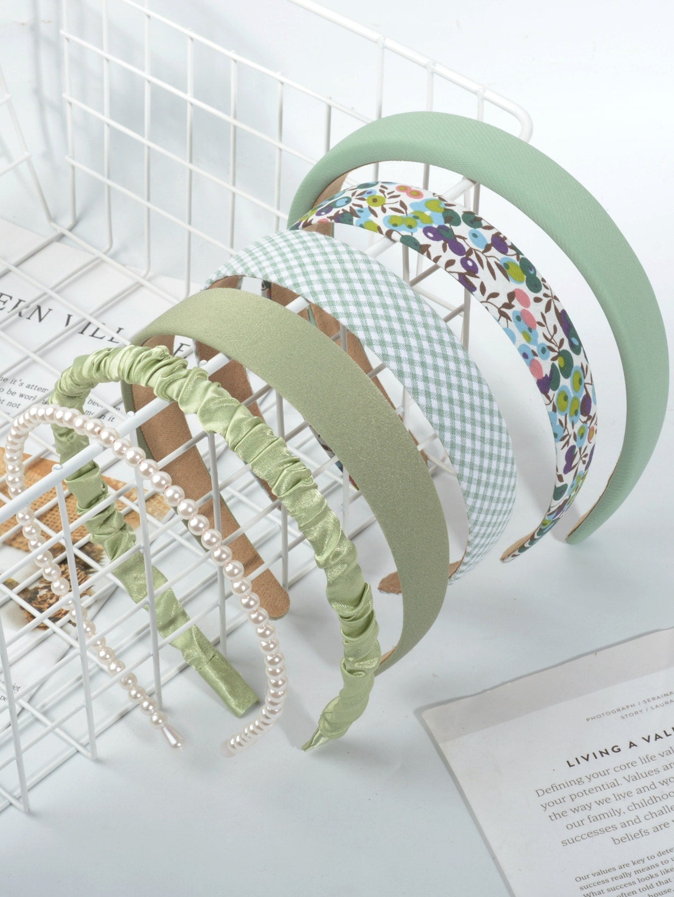 6 Stücke Stirnband mit Kunstperle Dekor