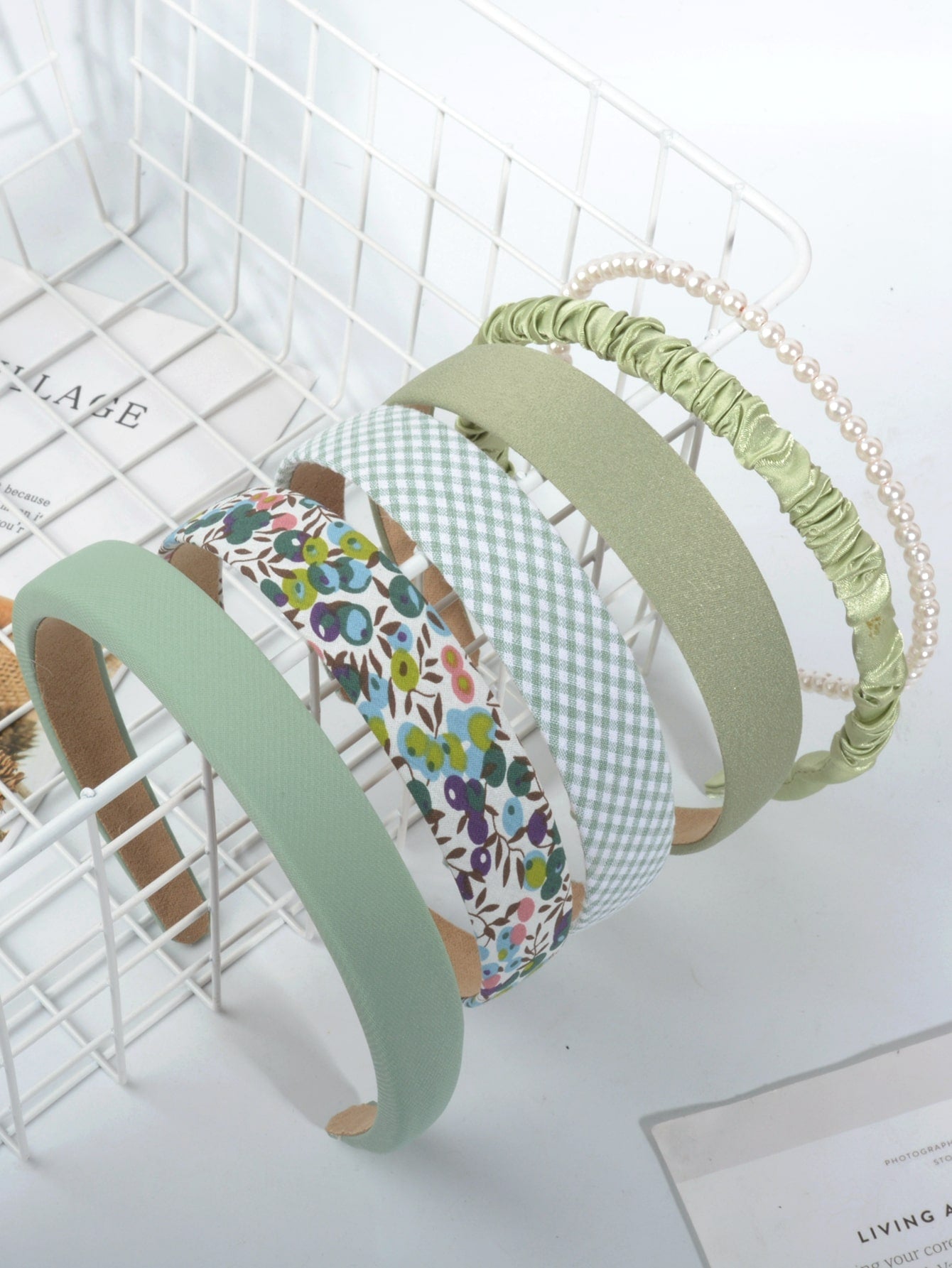 6 Stücke Stirnband mit Kunstperle Dekor