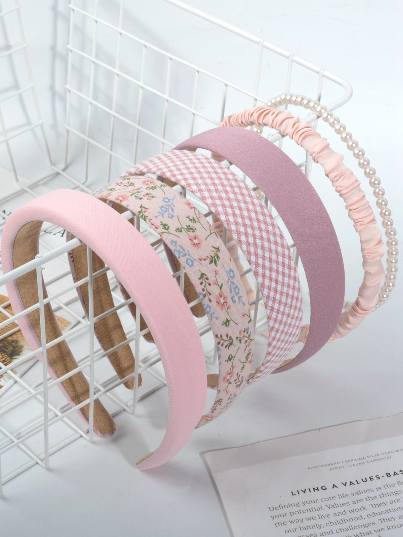 6 Stücke Stirnband mit Kunstperle Dekor