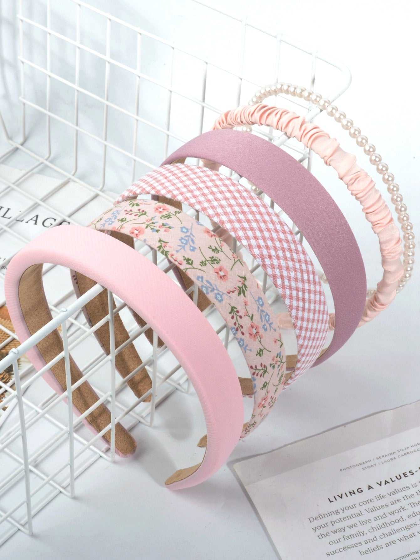 6 Stücke Stirnband mit Kunstperle Dekor