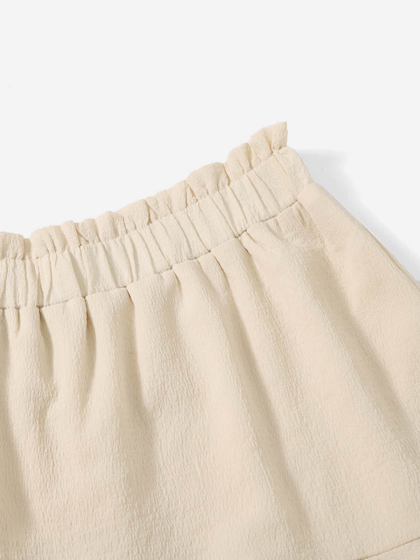 PLUSSIZE Hosenrock mit Papiertüten Taille, Rüschen