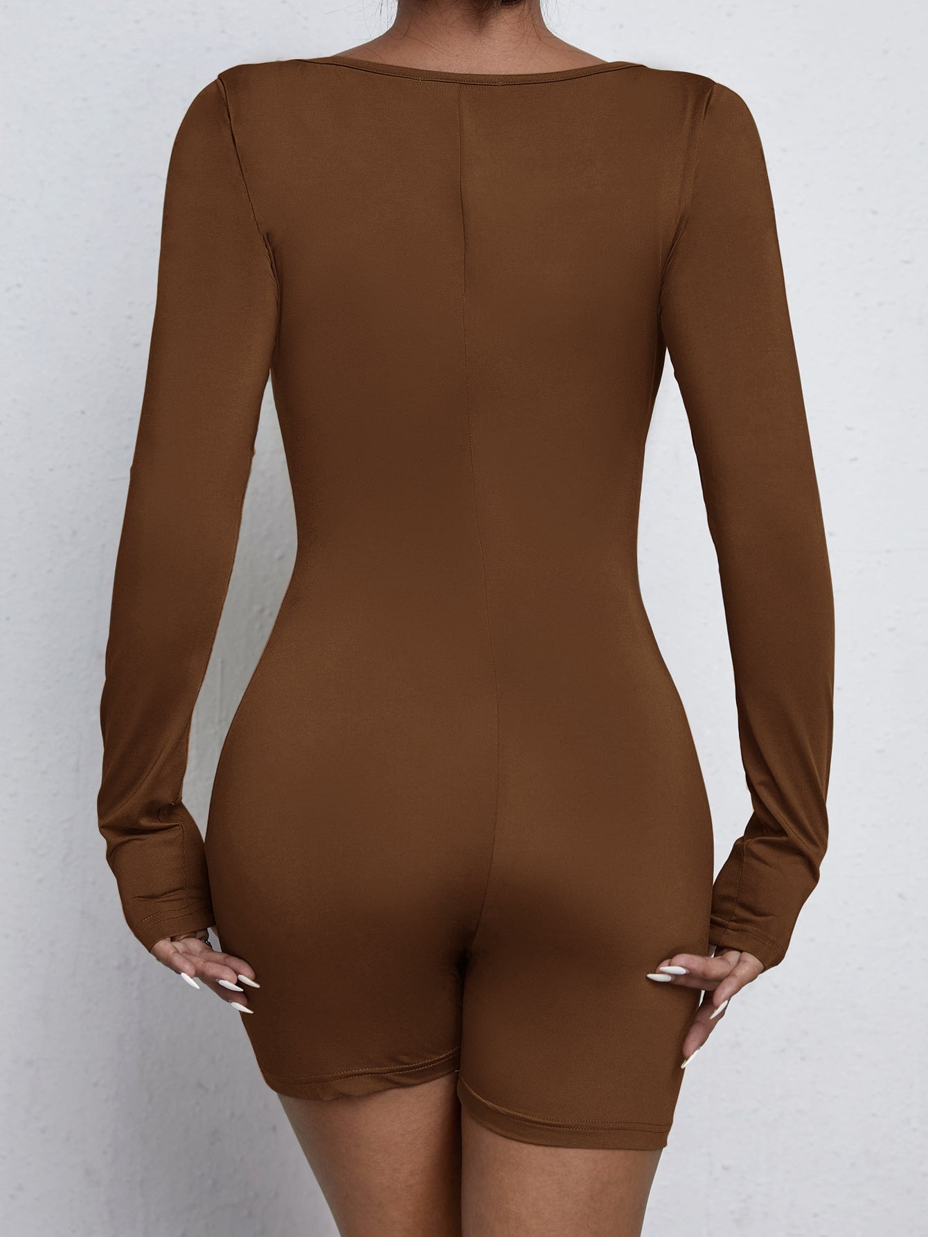 Unitard Romper mit U-Ausschnitt