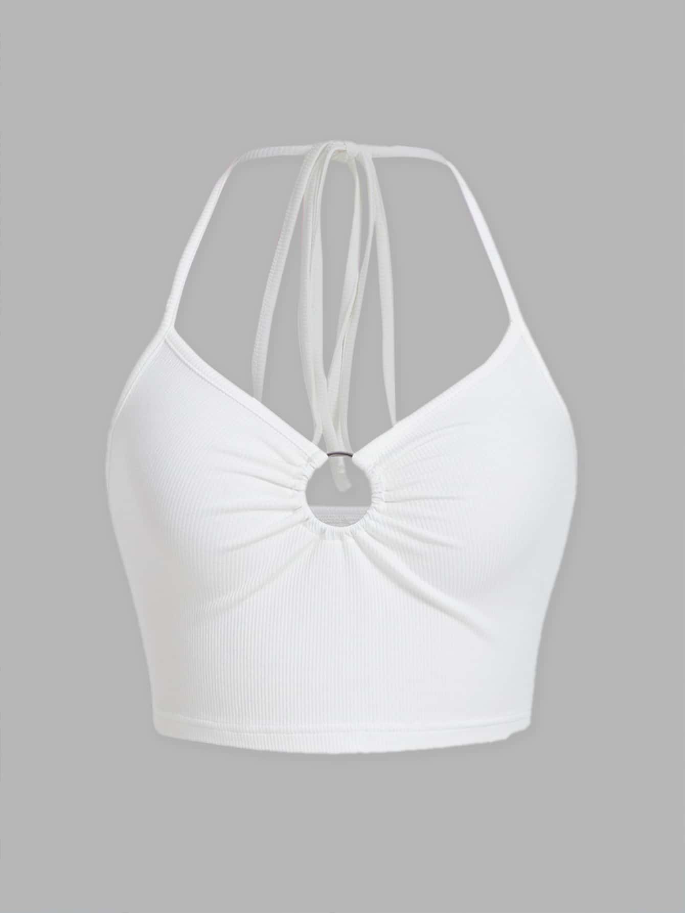 Trägertop mit Ring Bindung, Kreuzgurt auf Rücken