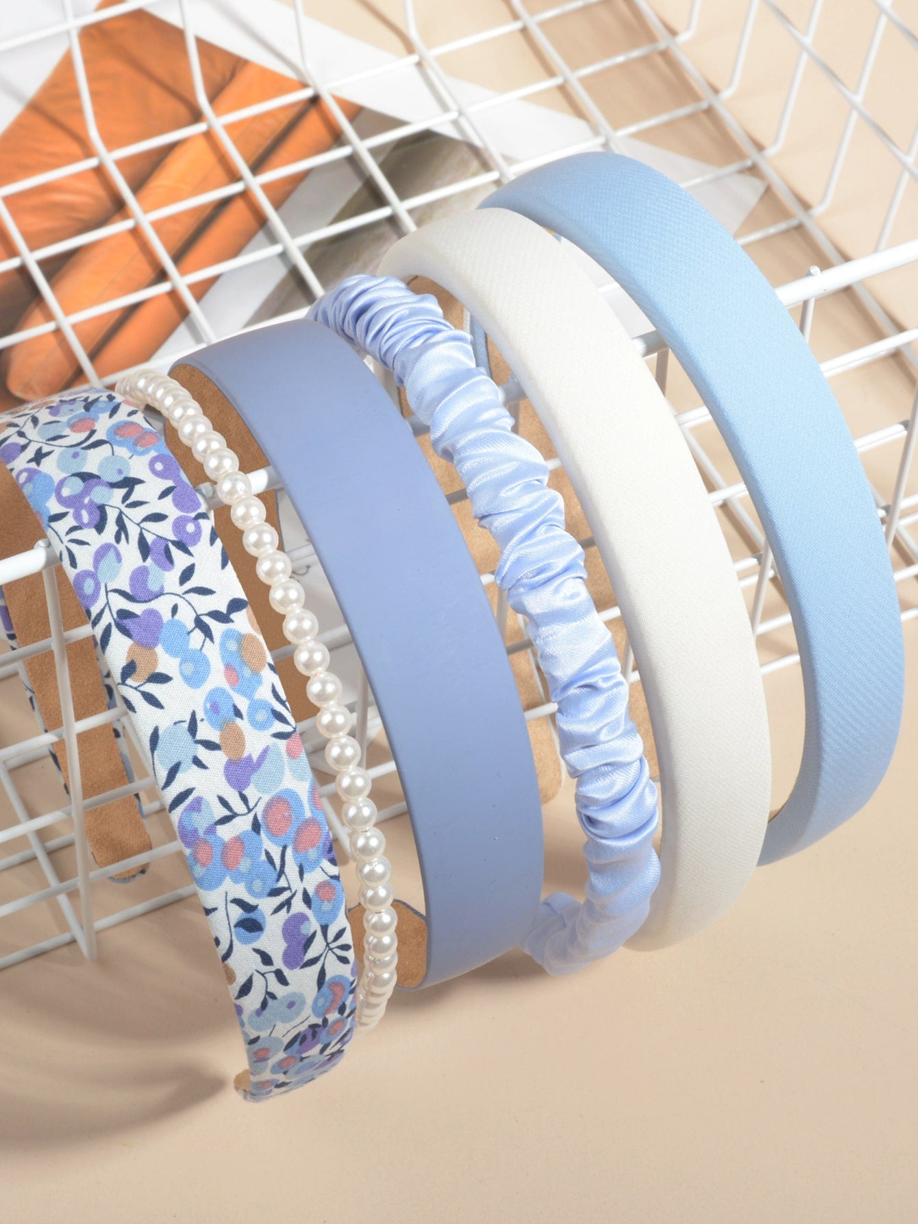 6 Stücke Stirnband mit Kunstperle Dekor