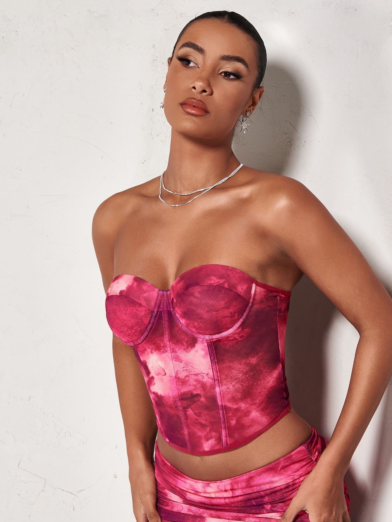 BAE Tube Top mit Batik, Vollbusiger