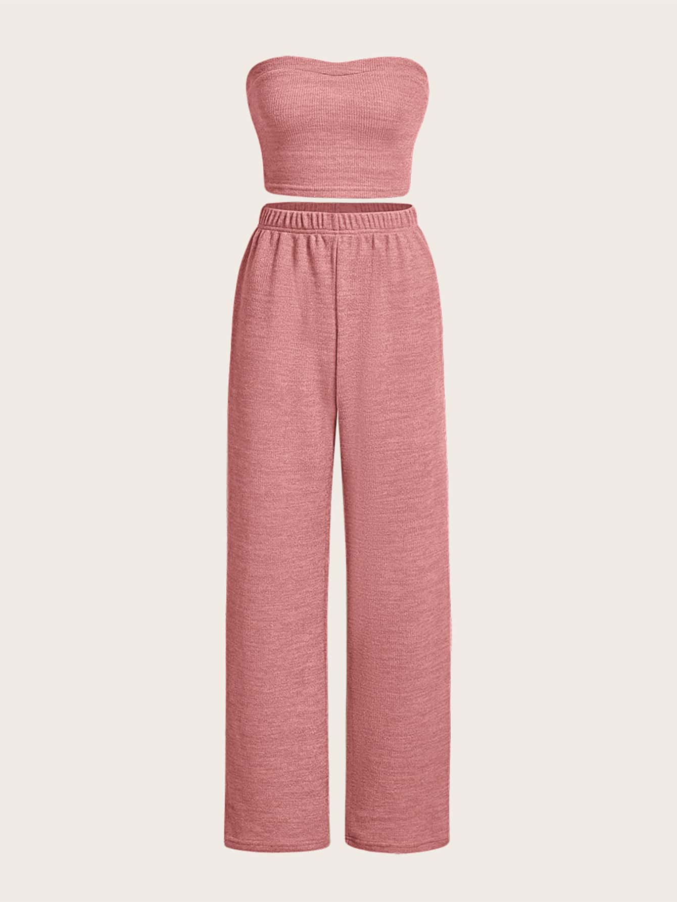 TRENDING Crop Tube Top & Hose mit weiten Beinen