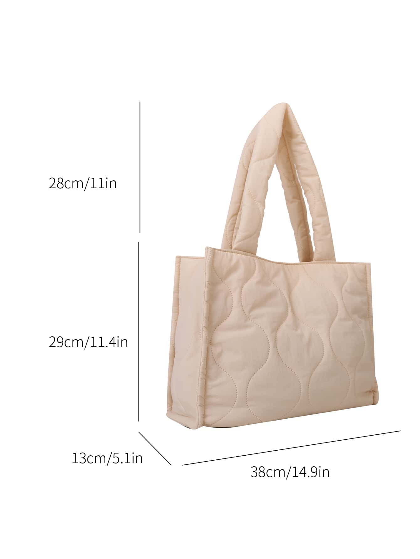 Minimalistische Schultertasche mit gestepptem Detail