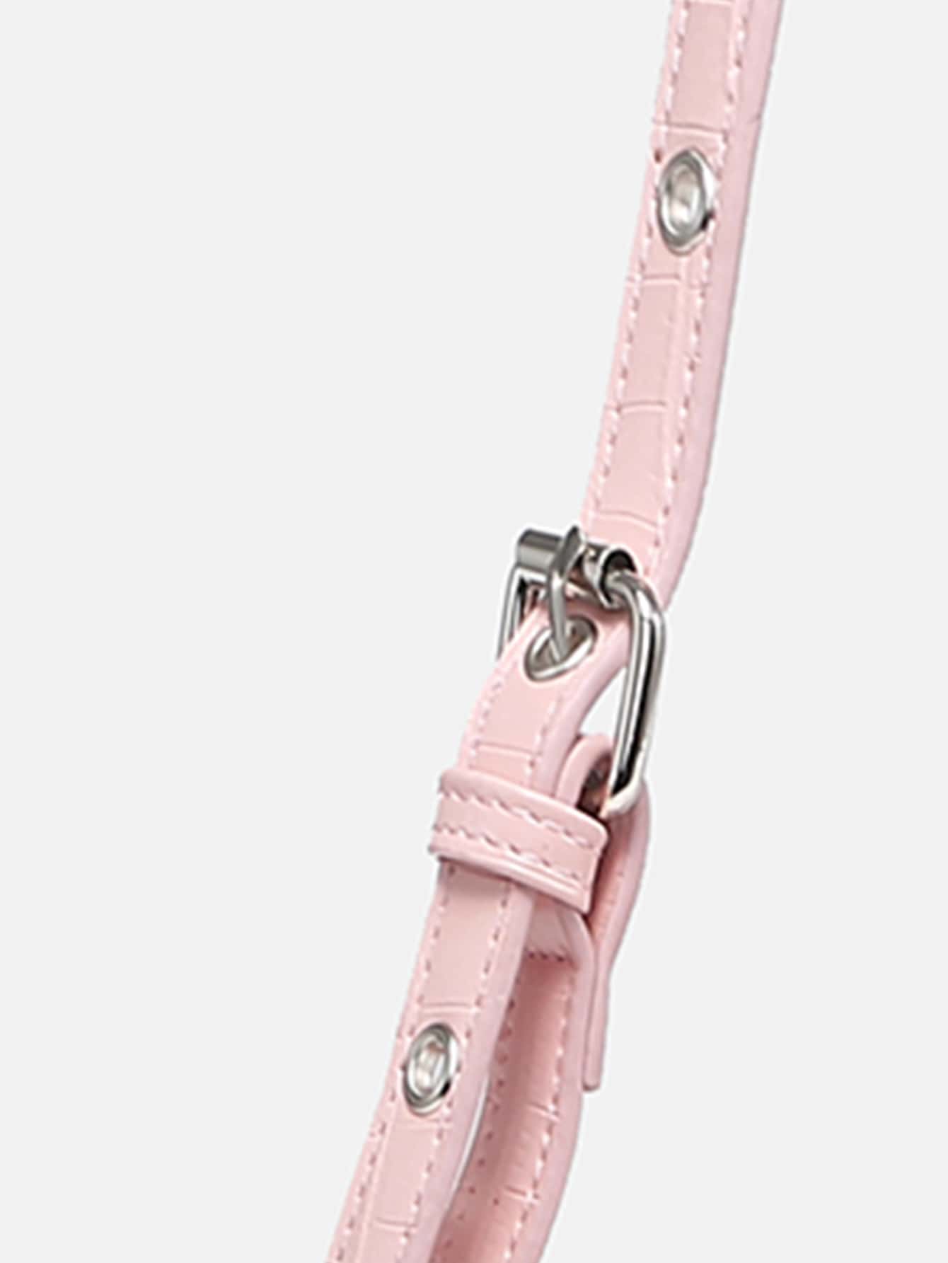 Geraffte Tasche mit Nieten Dekor