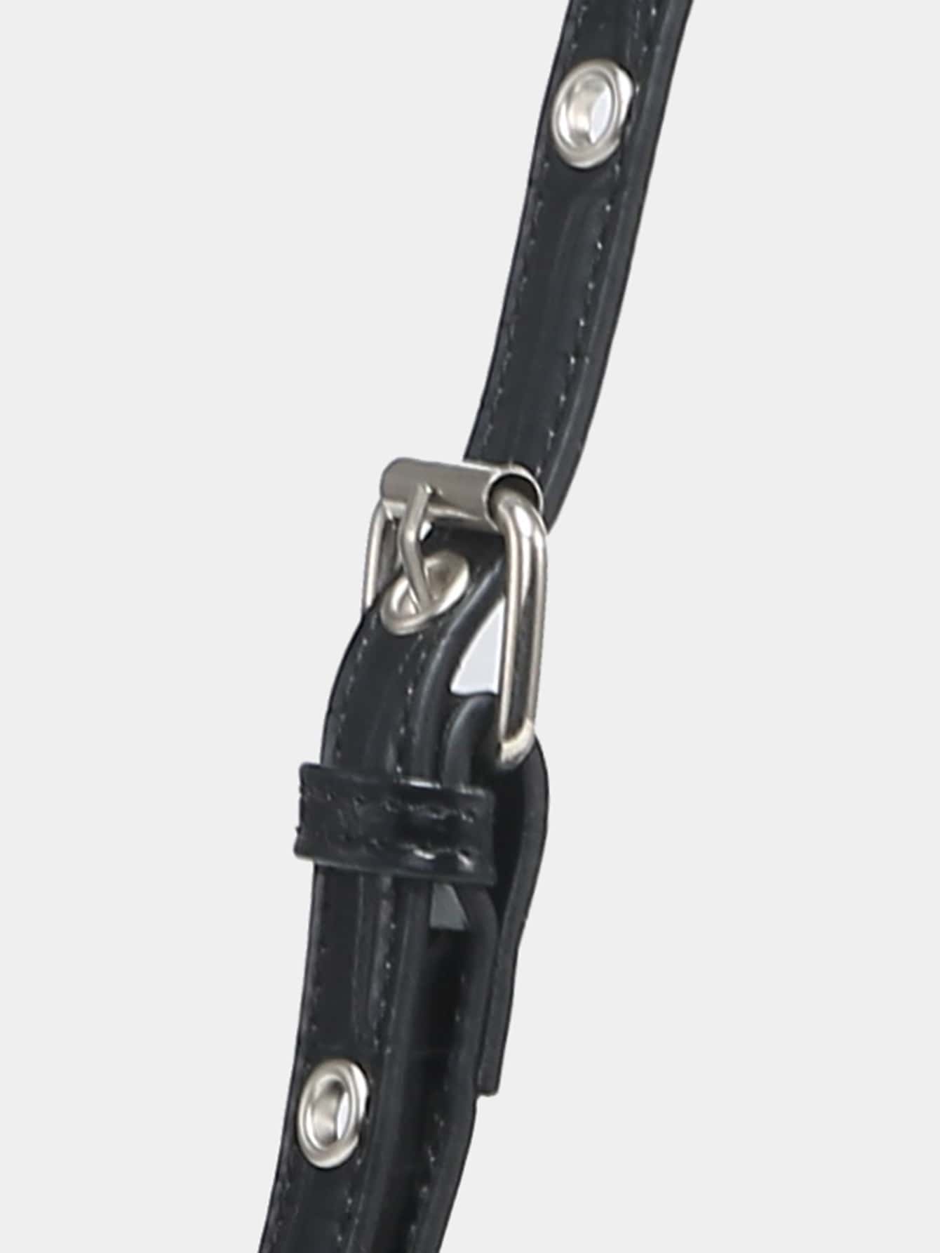 Geraffte Tasche mit Nieten Dekor