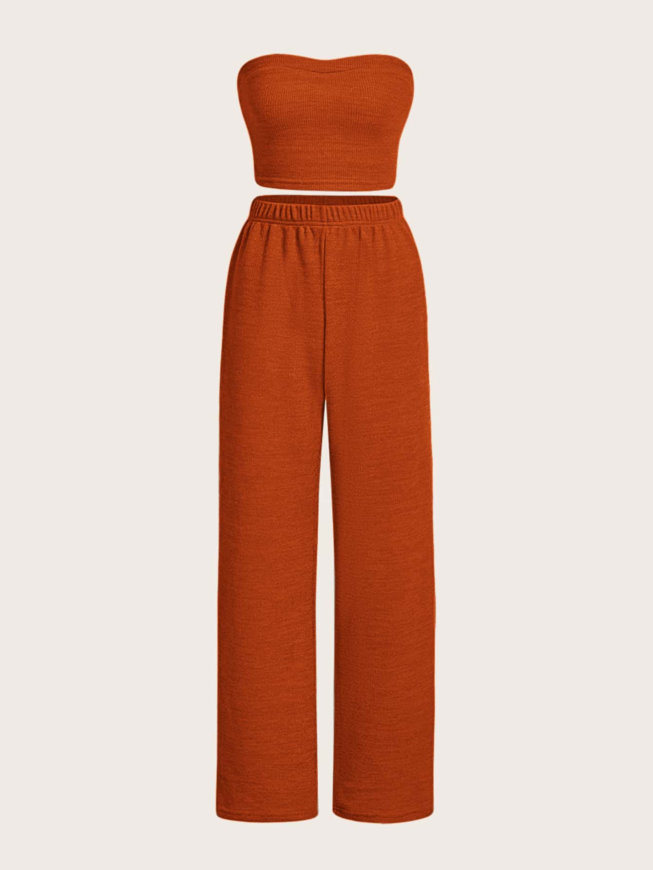 TRENDING Crop Tube Top & Hose mit weiten Beinen