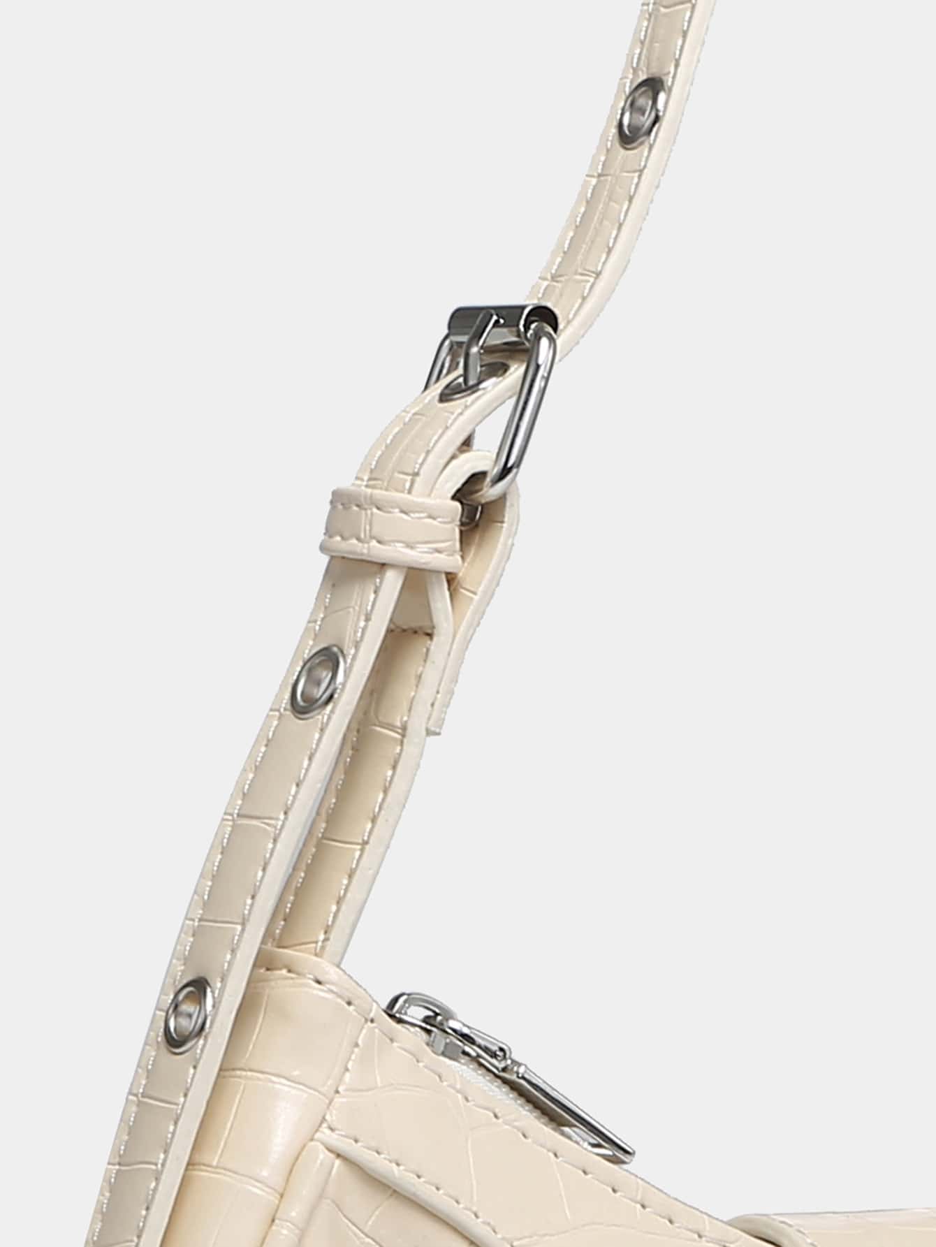 Geraffte Tasche mit Nieten Dekor