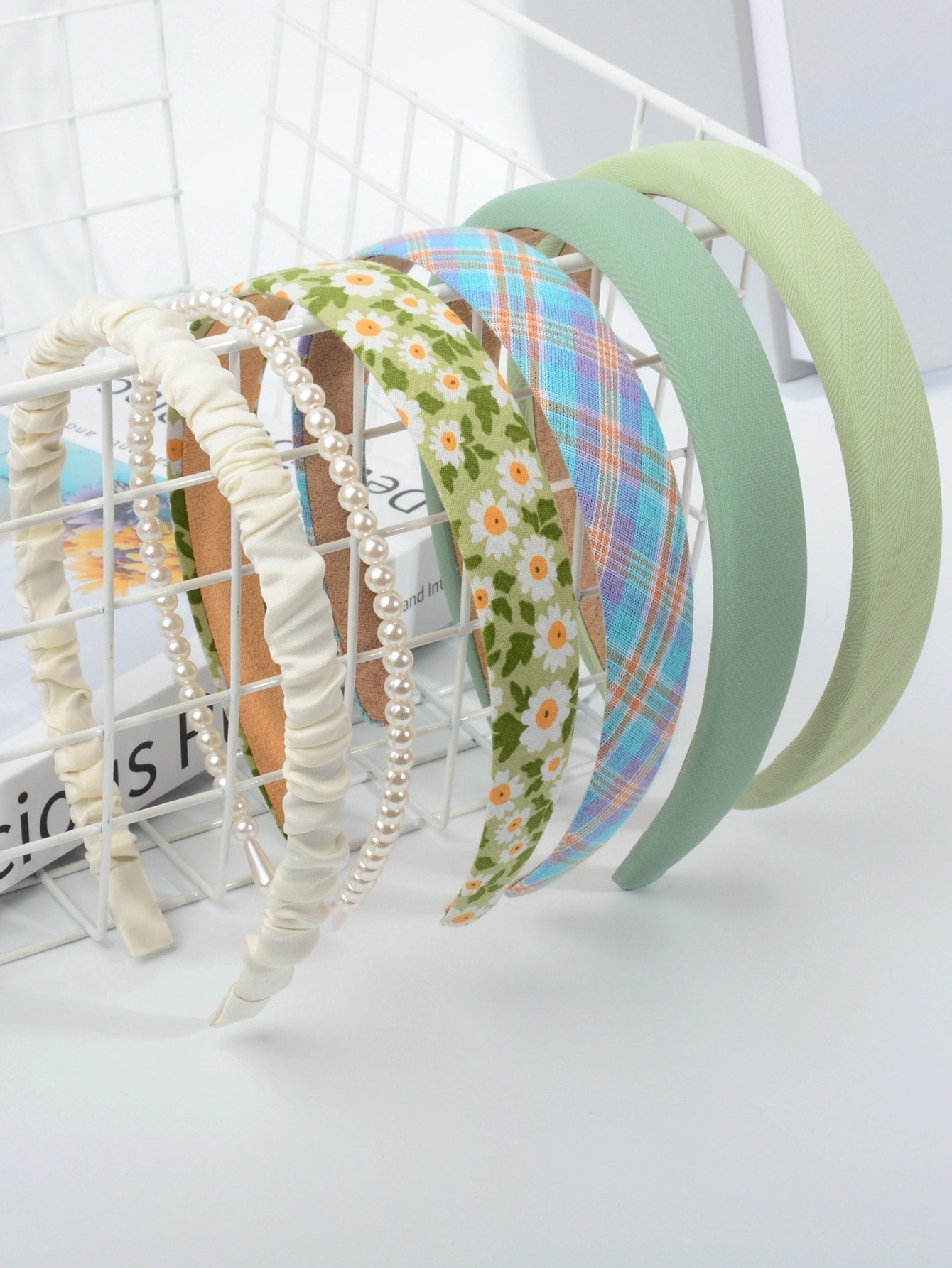 6 Stücke Stirnband mit Kunstperle Dekor