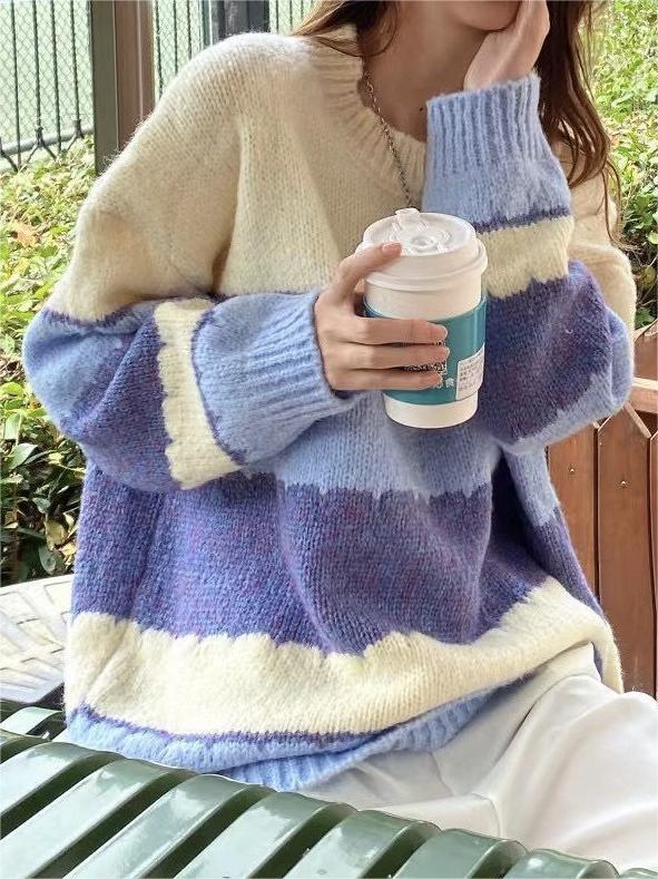 Mary™ - Klassischer gestreifter Rundhalspullover für Damen (50% RABATT)