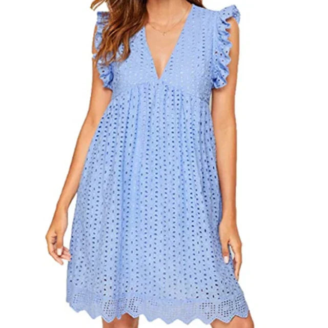 Alison™ - V-neck Short Sleeve Romper (50% RABATT)