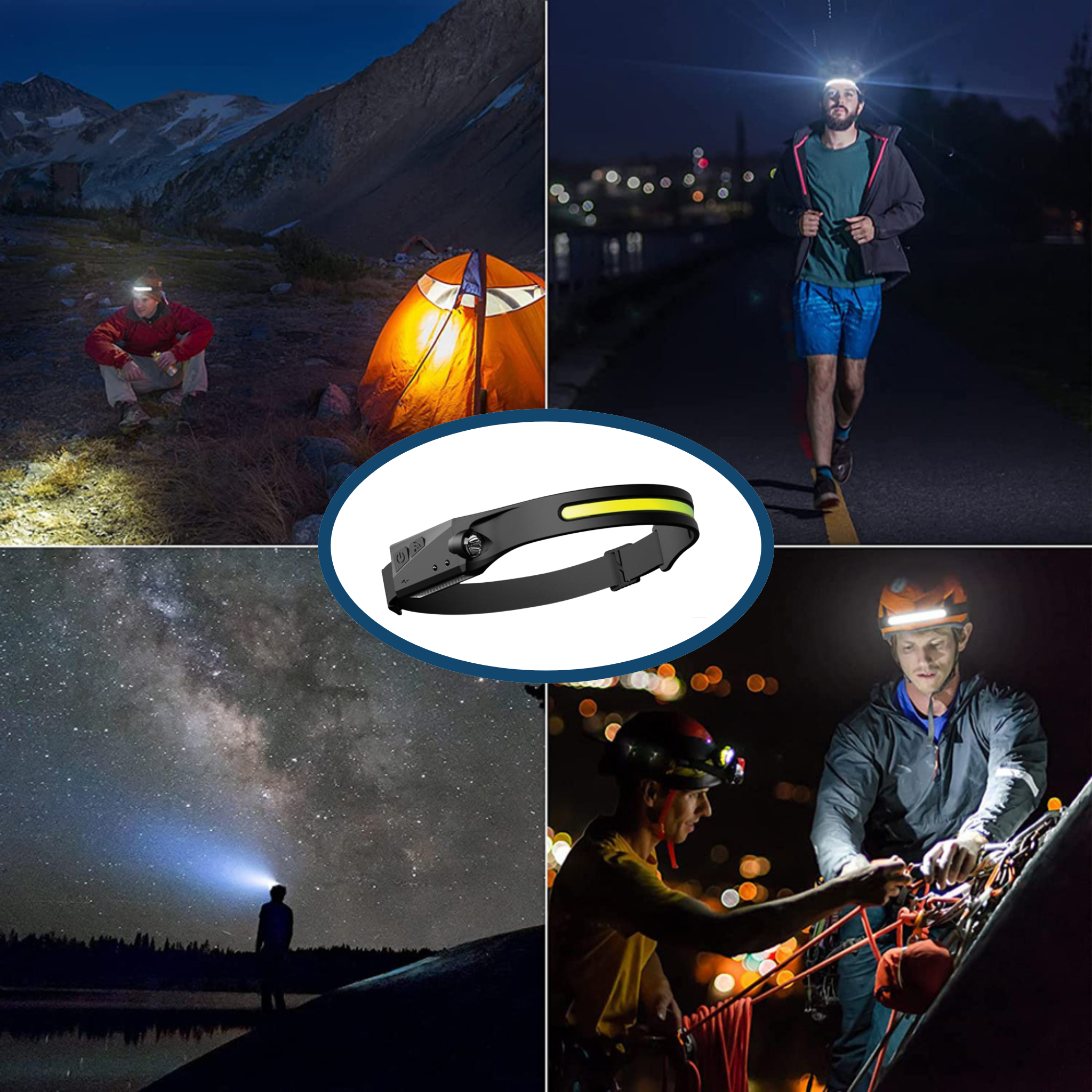 Lumos™ – Ultraleichte LED-Sensor-Stirnlampe für Outdoor-Abenteuer