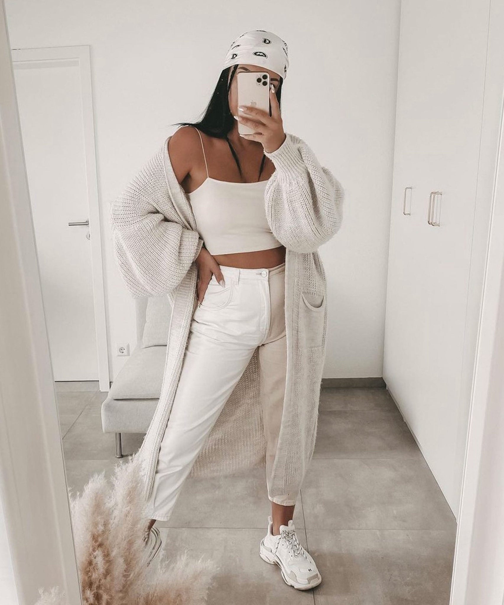 Cardigan Leilani lang Beige