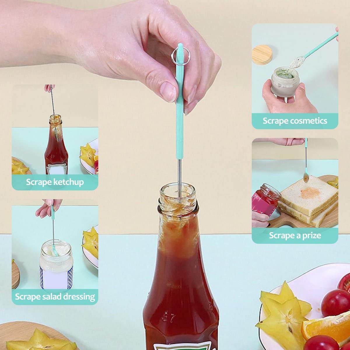 ScoopIt™ | Mini-Spatel mit langem Griff zum Erreichen jedes einzelnen Tropfens (1+1 GRATIS)