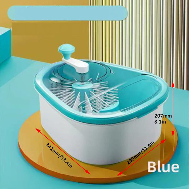 VeggiCleanse™ | Vollständige Sauberkeit mit 360°-Drehung und praktischem Abtropfkorb