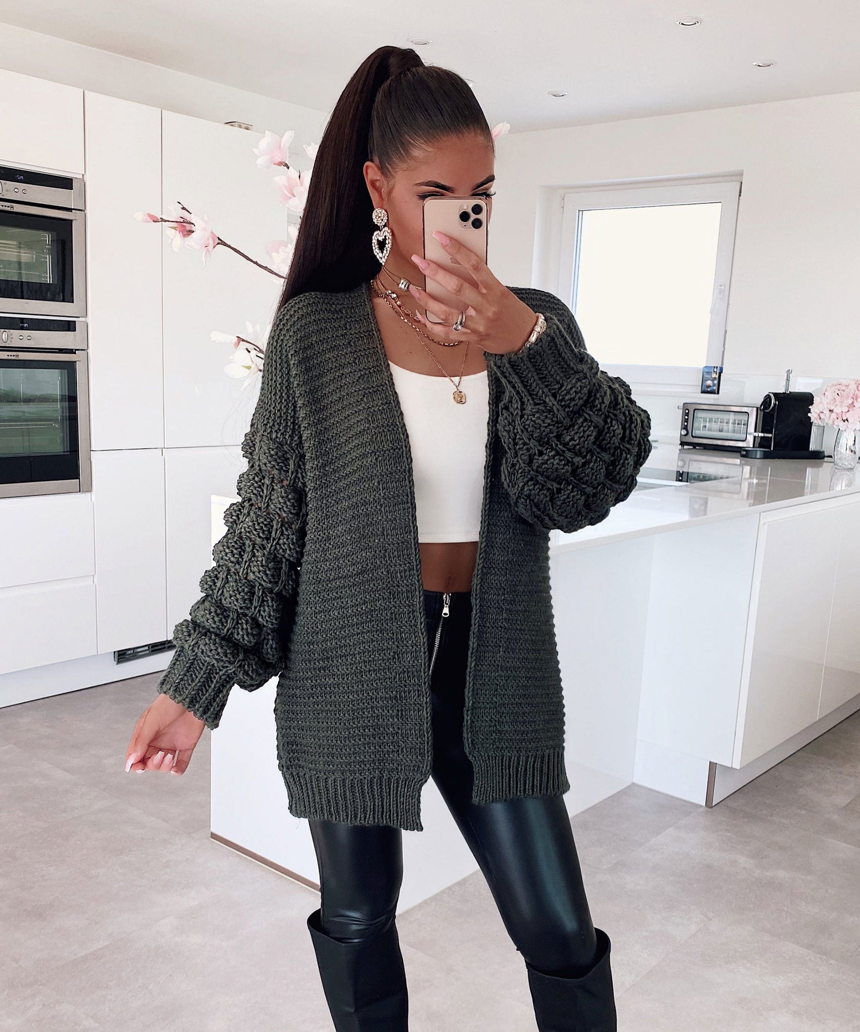 Strickjacke Cloudy Khaki