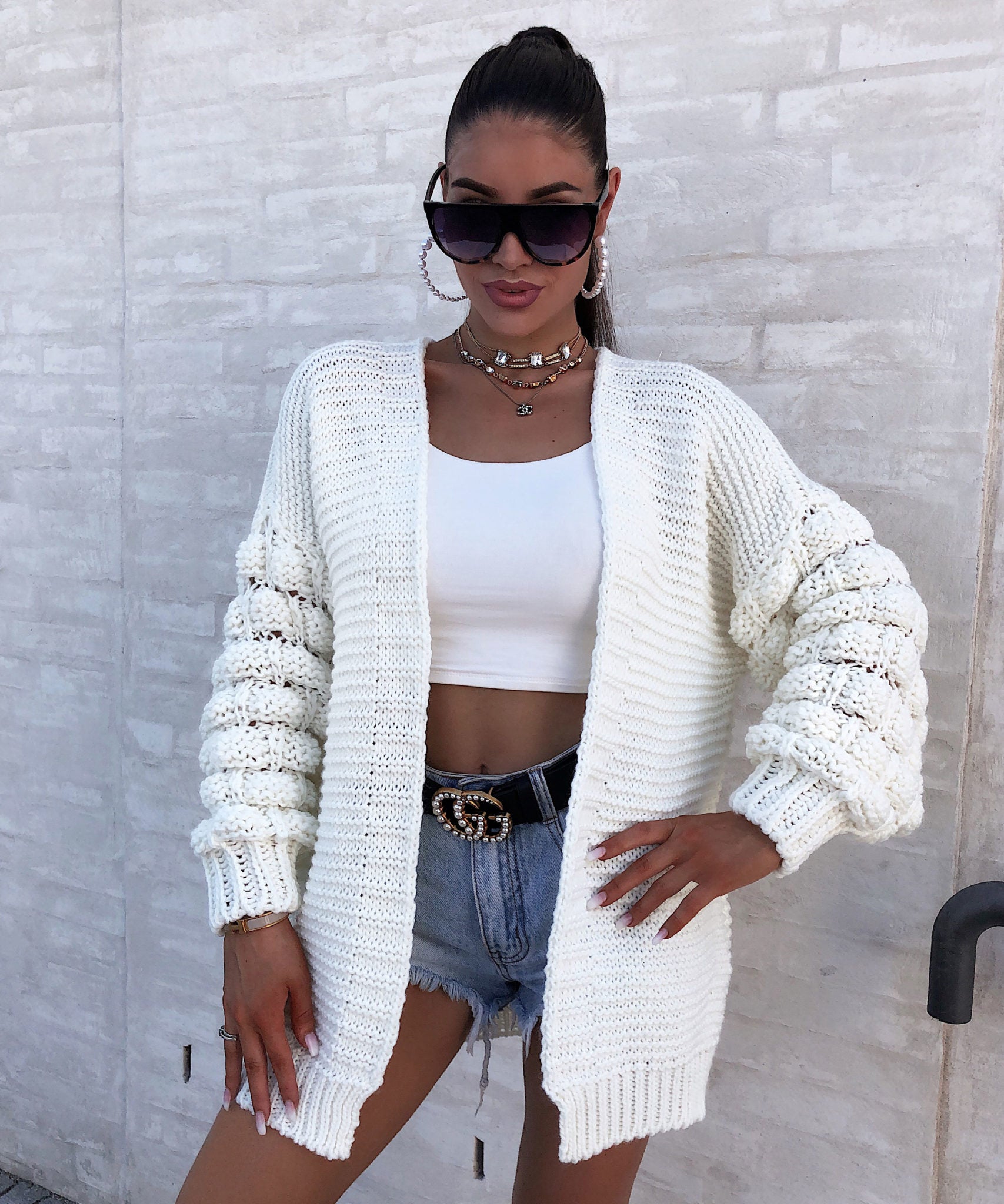 Strickjacke Cloudy weiß