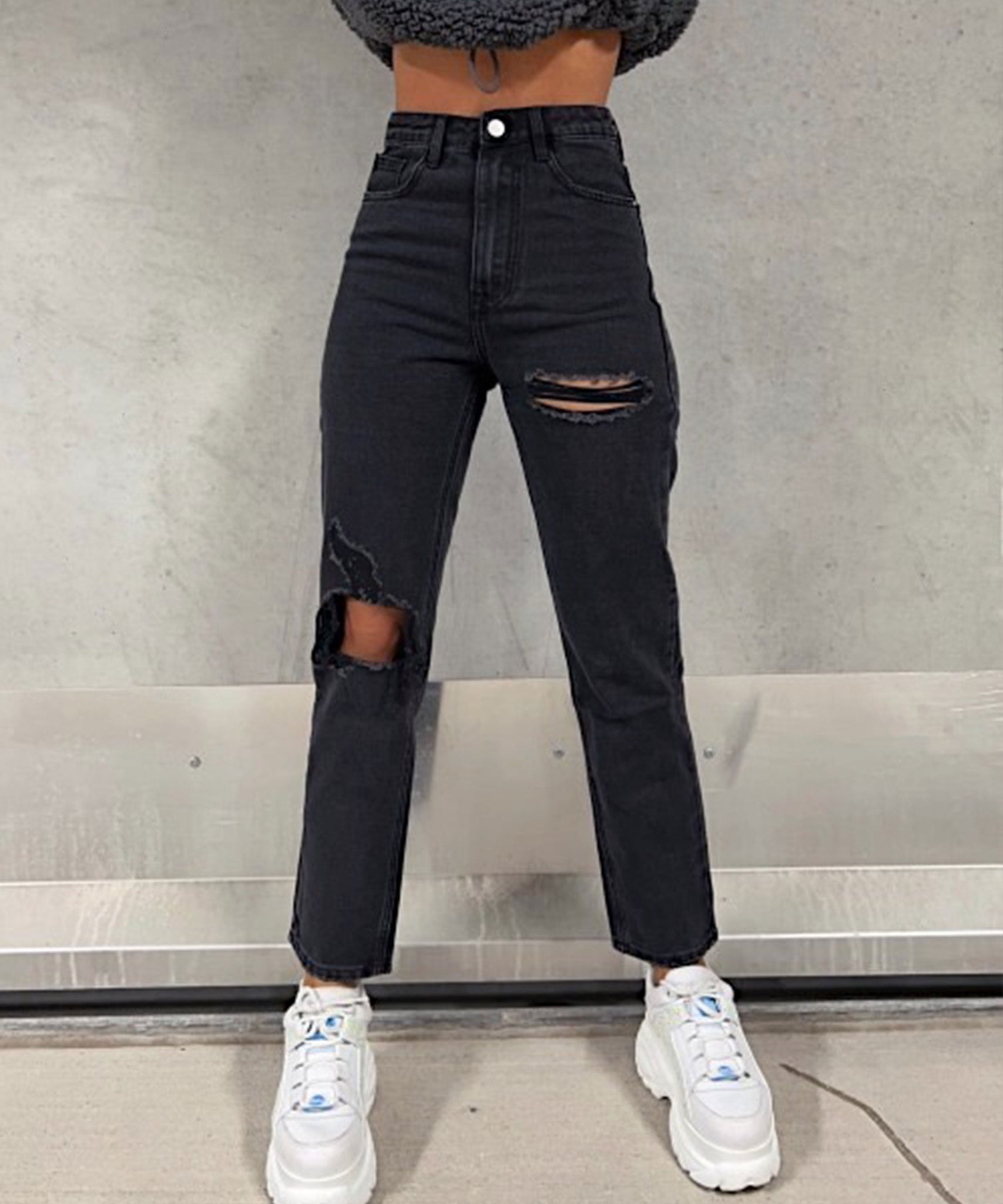 Mum Jeans Alma Schwarz