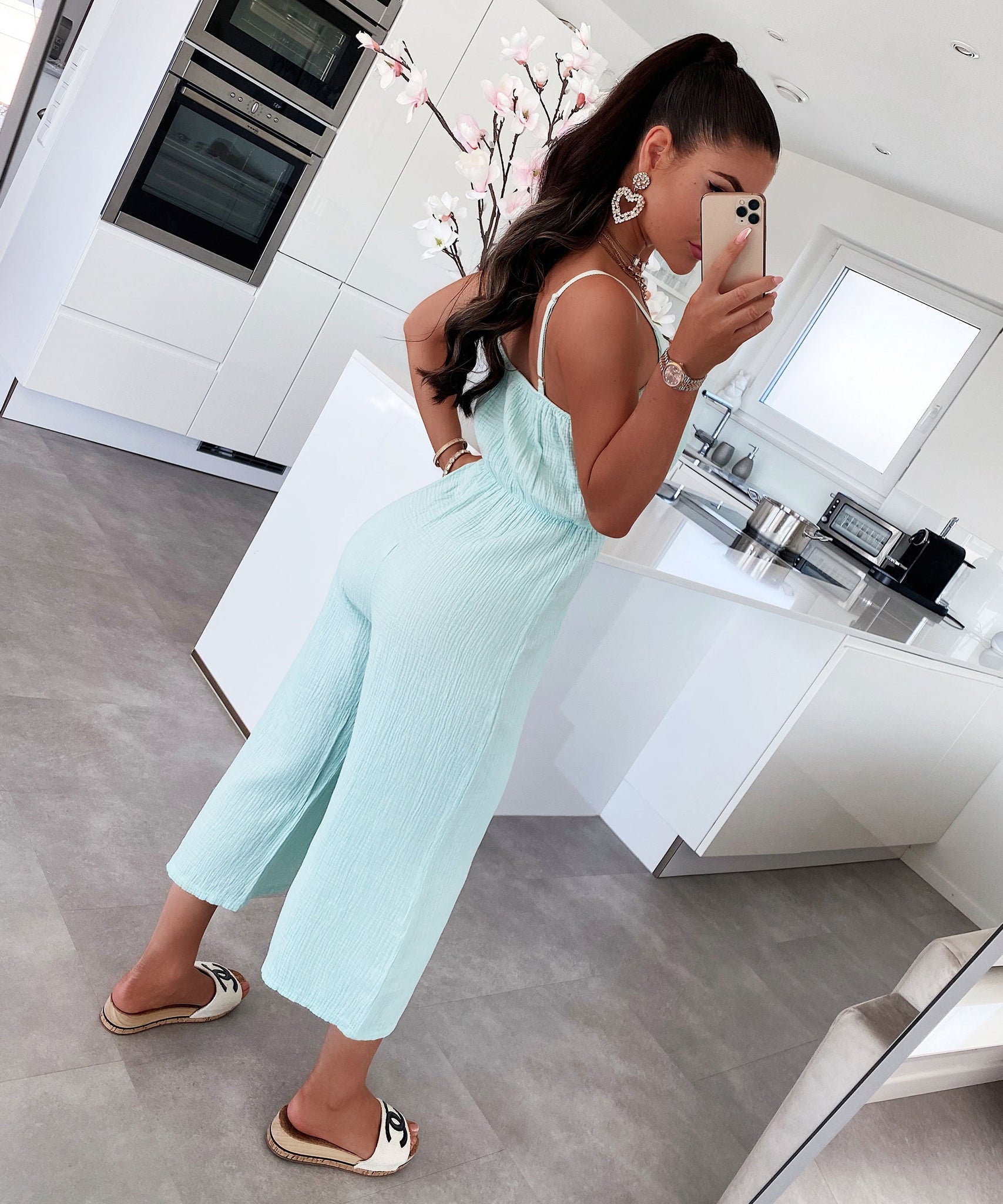 Musselin Jumpsuit Valeria Mint