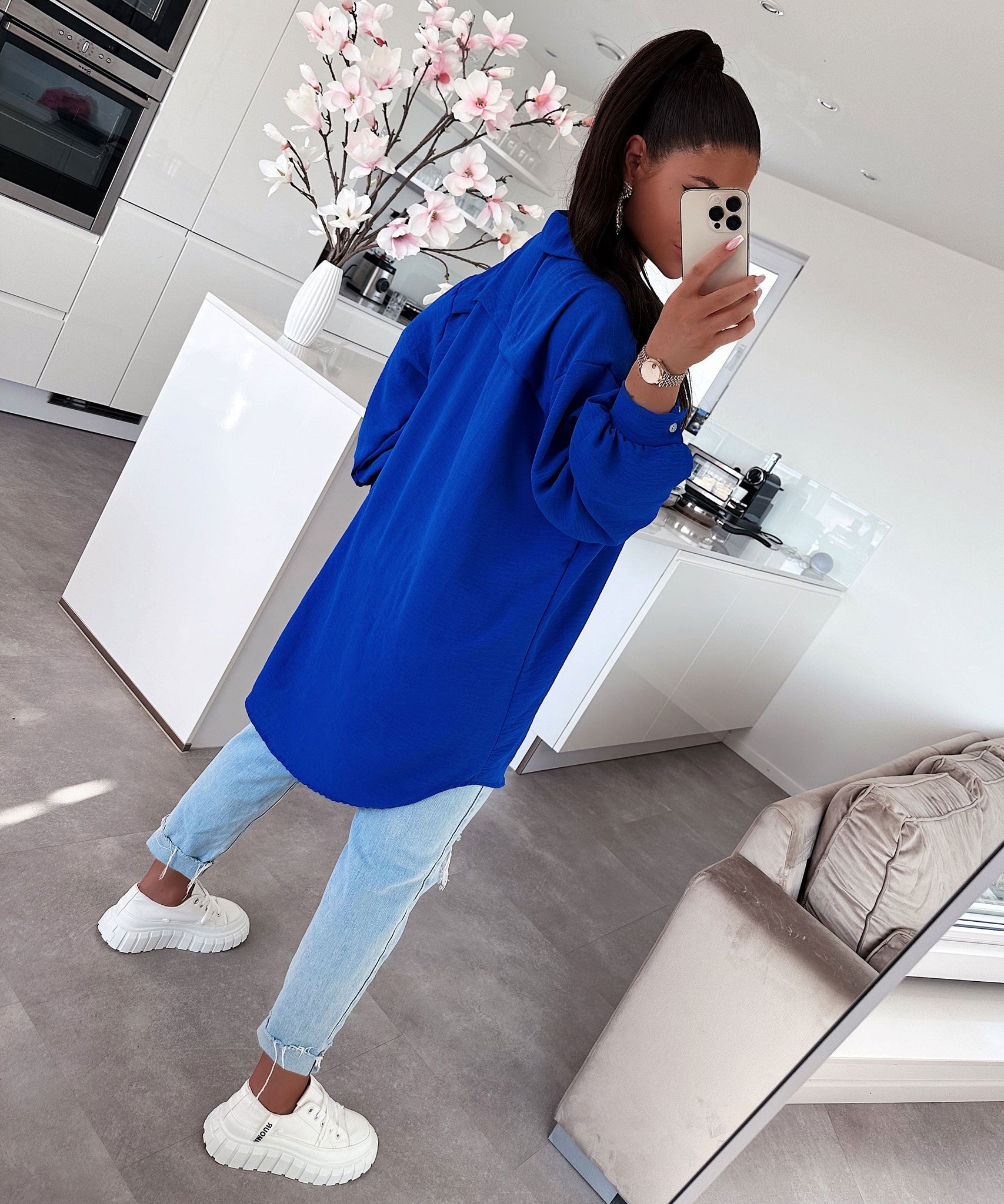 Bluse Luciana Royalblau