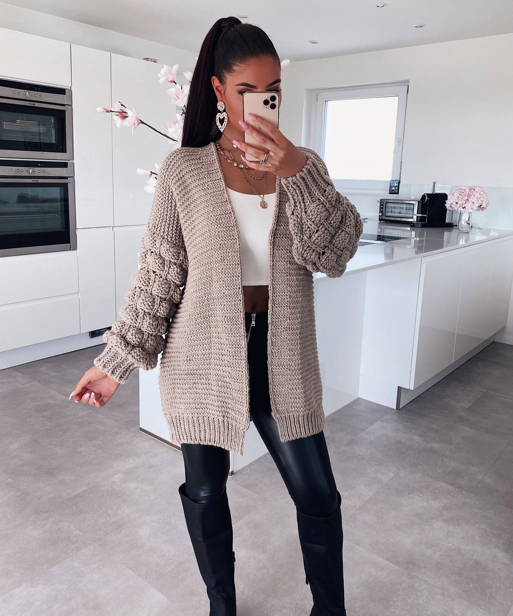 Strickjacke Cloudy Taupe