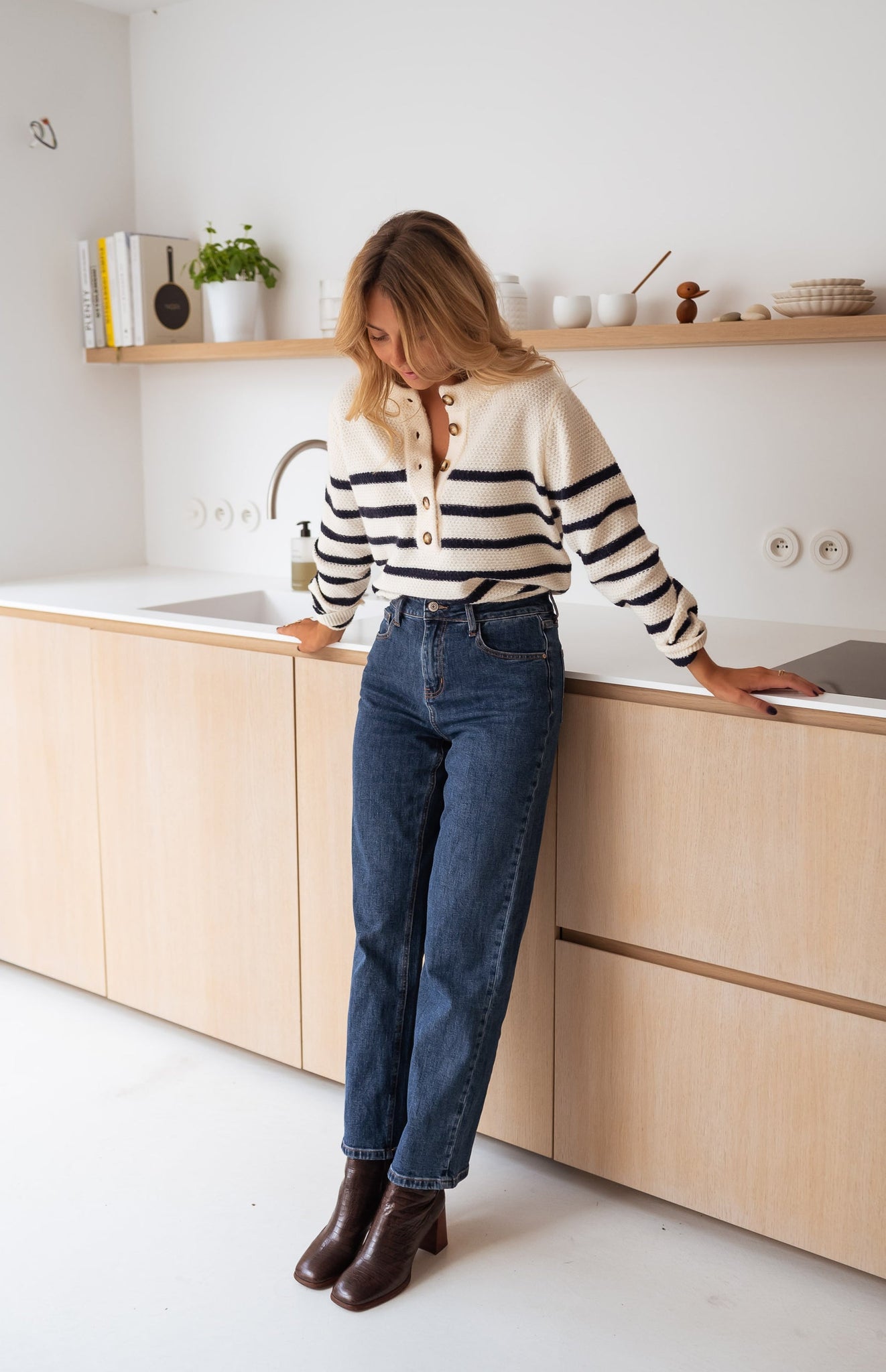 Suzanne™ - Weicher Marine-Ecru Matrosenpullover (50% RABATT)