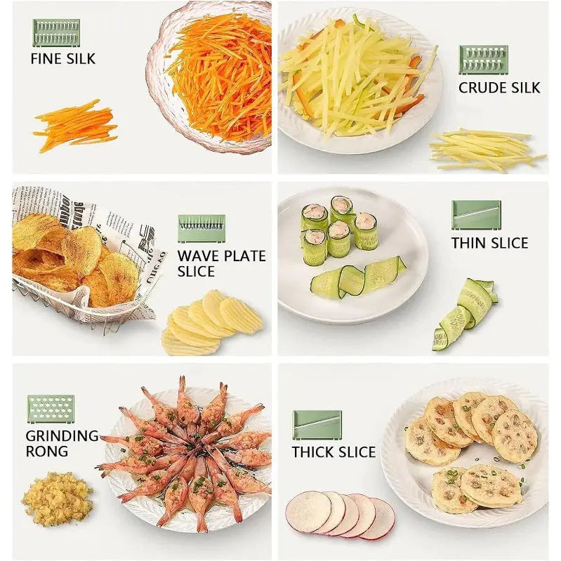 VeggiEase™ | Mühelose Zubereitung von Speisen durch präzises Schneiden und Raspeln