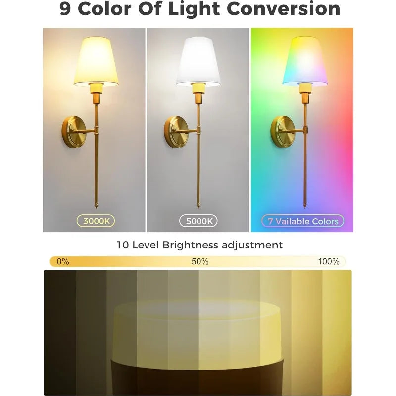 GlowSphere™ | Nordisch inspirierte RGB-LED-Wandleuchte mit kabellosem, wiederaufladbarem Design