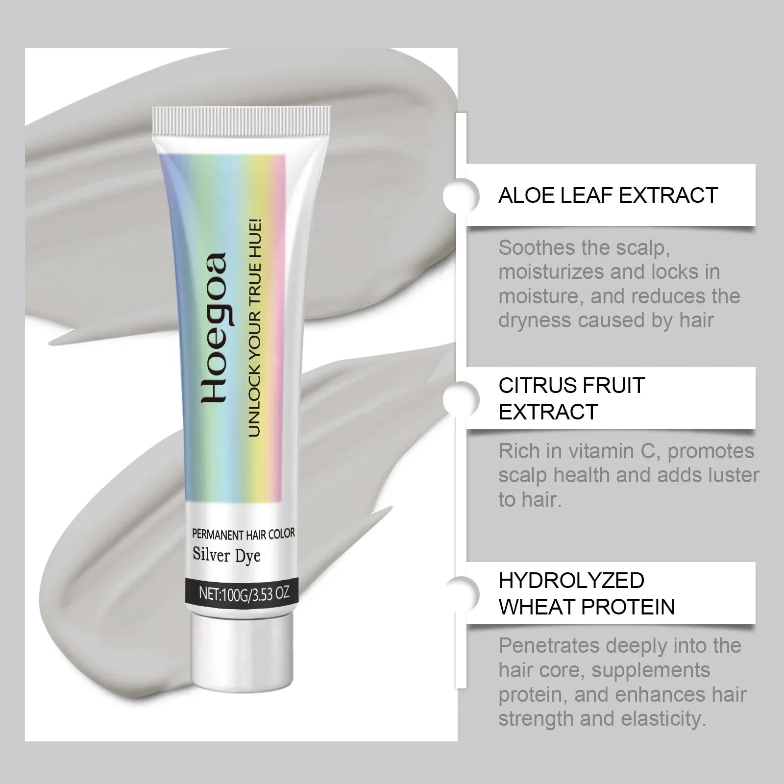 Silvra™ – Silberne Haarfarbe im Punk-Stil (1+1 GRATIS)