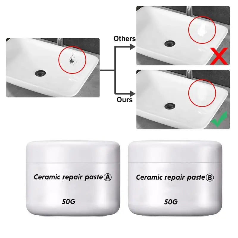 Fixora™ - Starke Reparaturpaste für Keramik und Fliesen (1+1 GRATIS)