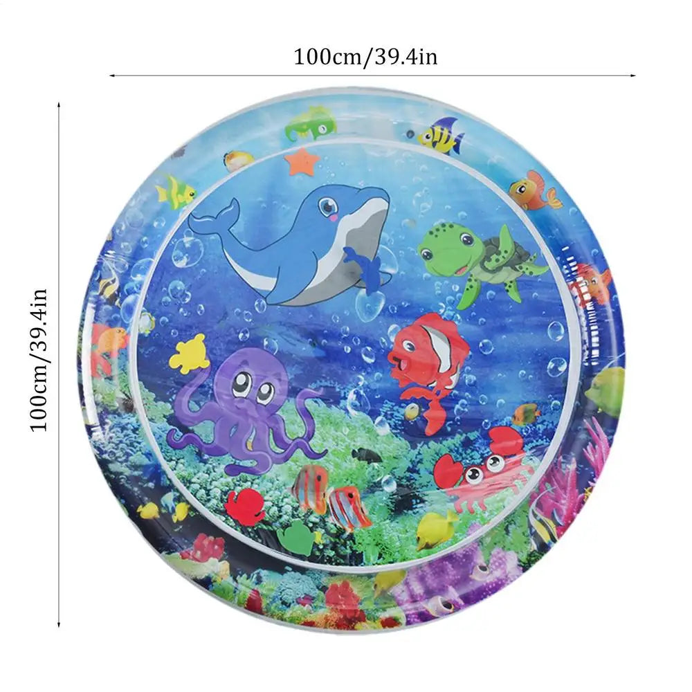 AquaFun™ | Aufblasbare Wasserspielmatte mit Hai-Thema für Babys und Kleinkinder