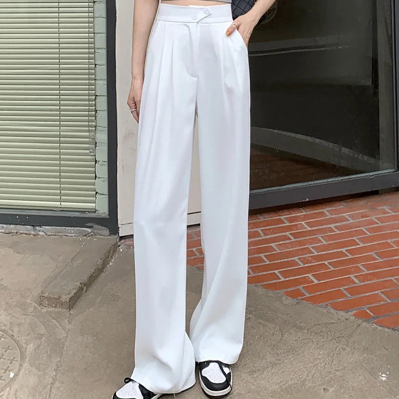 Kenna™ – Stylische koreanische High-Waist-Hose mit Knöpfen