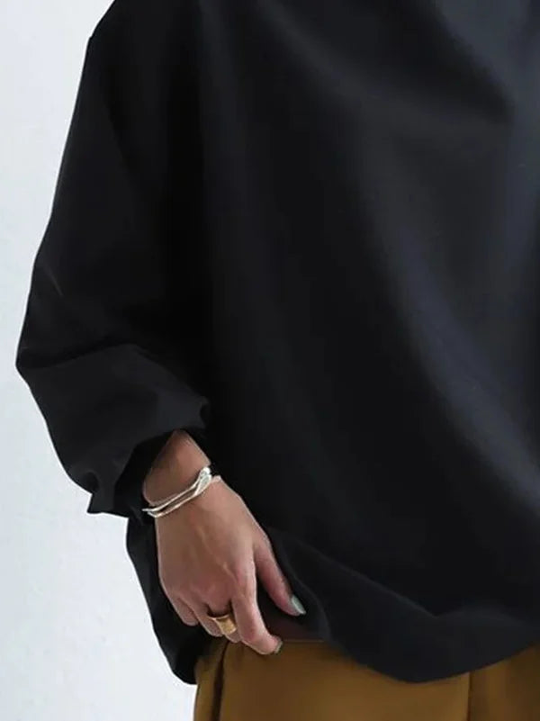 Zlata™ - Lässiges T-Shirt mit hohem Halsausschnitt und langen Ärmeln (50% Rabatt)