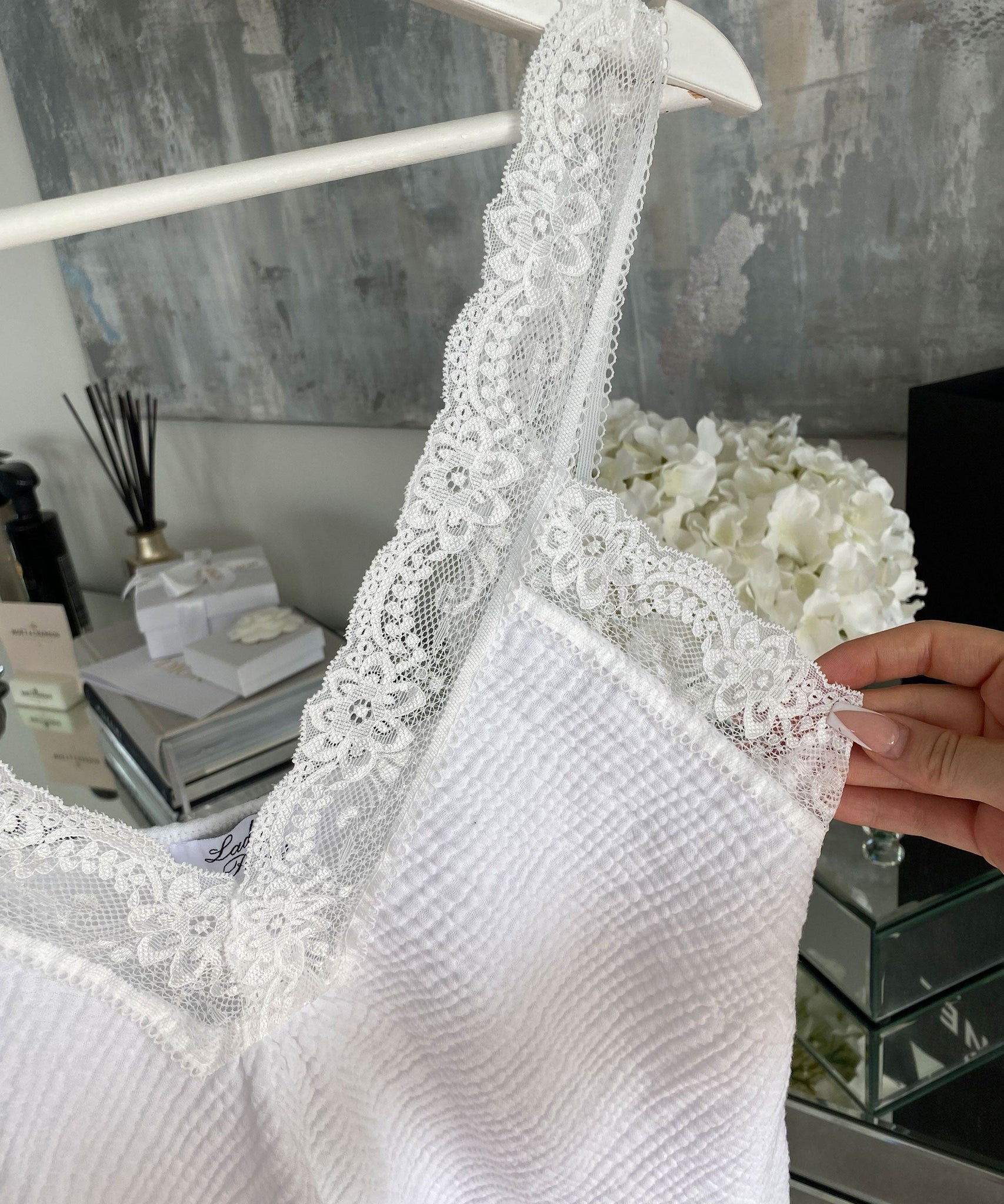 Musselin Top Marta Weiß