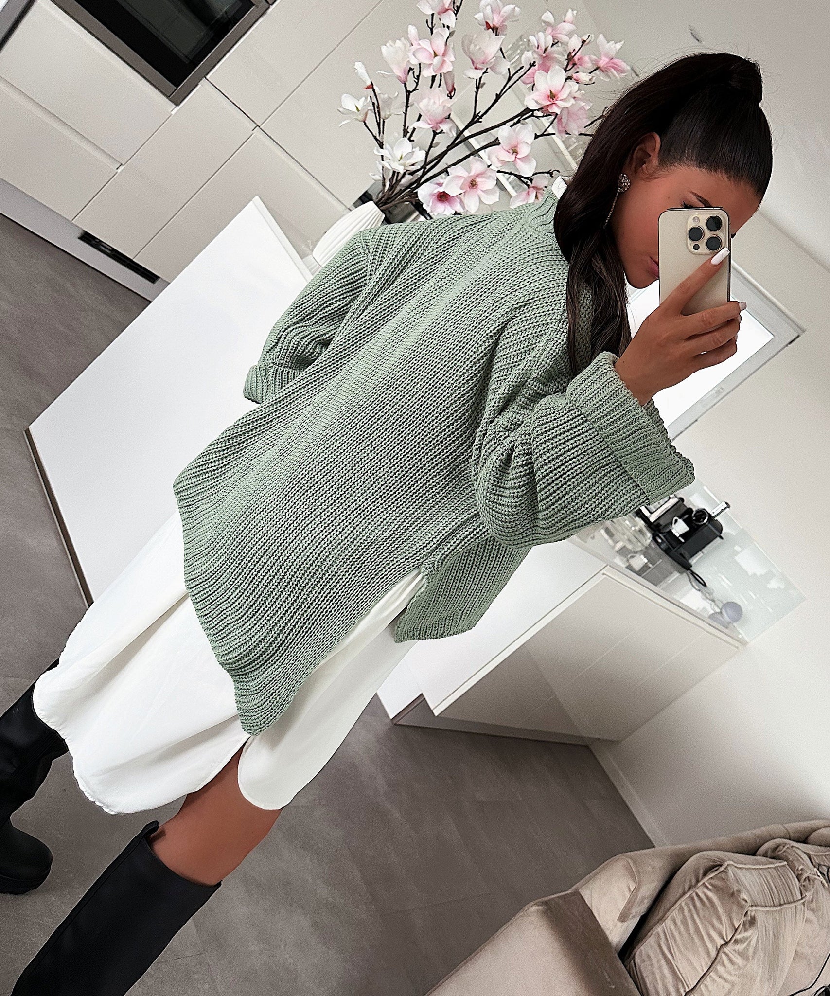 Pullover Elsa Kurz Pistazie