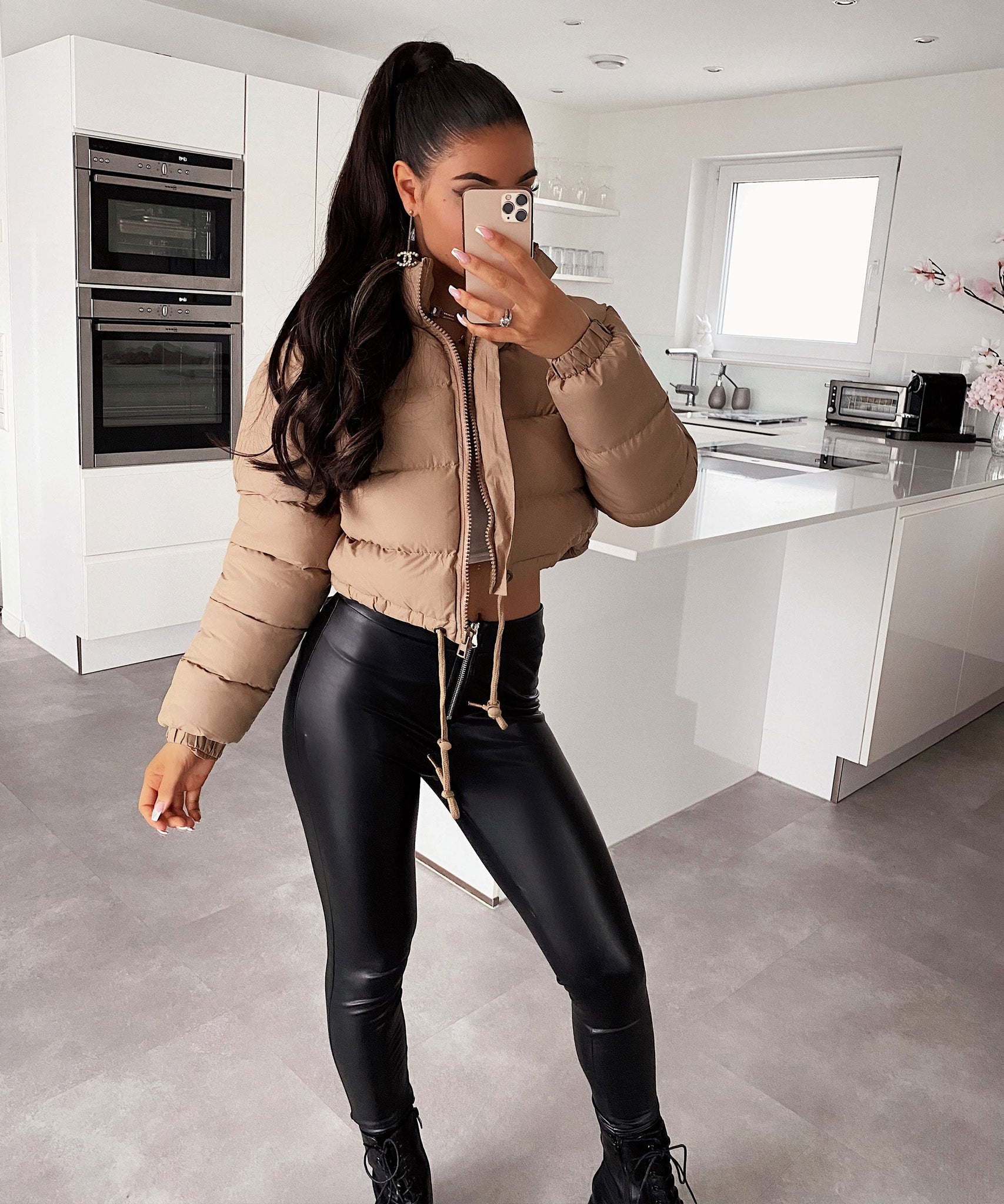 Crop Jacke Avianna Beige