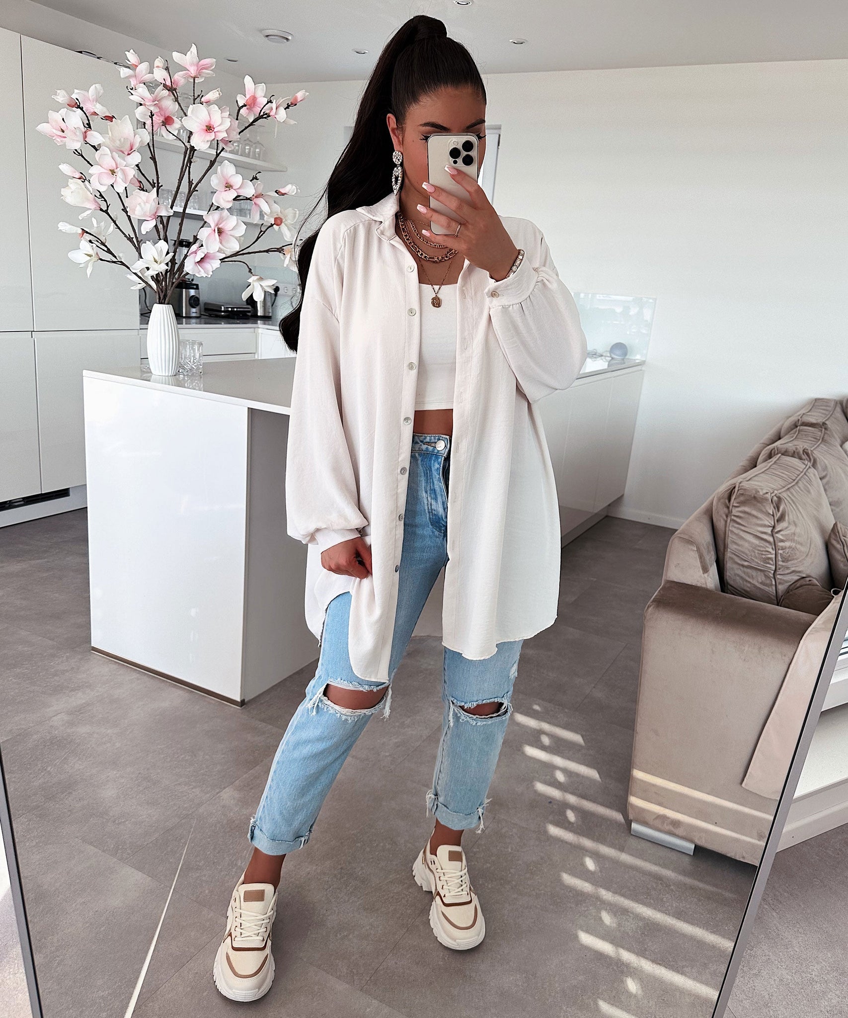 Bluse Luciana Hellbeige