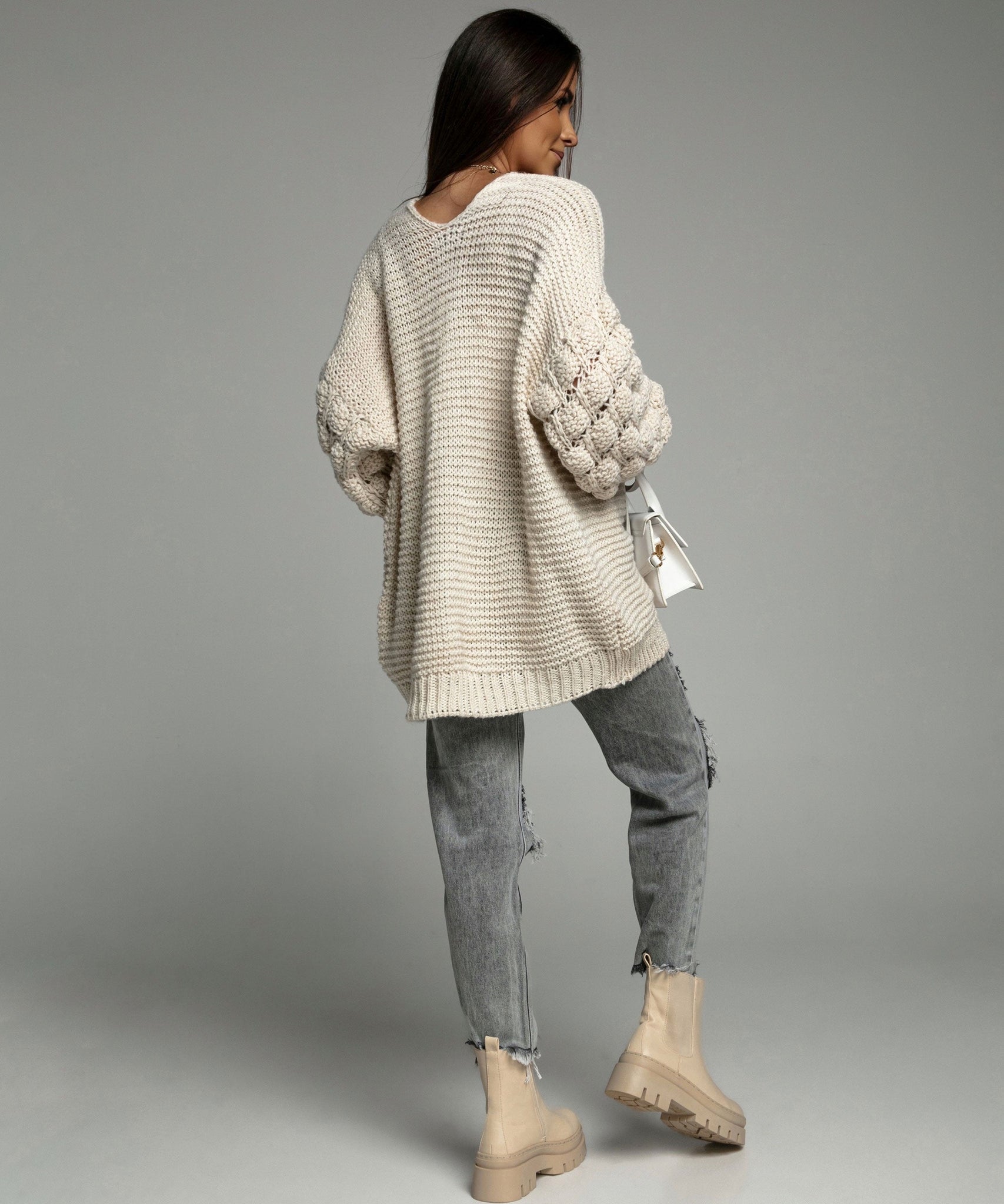 Strickjacke Cloudy beige