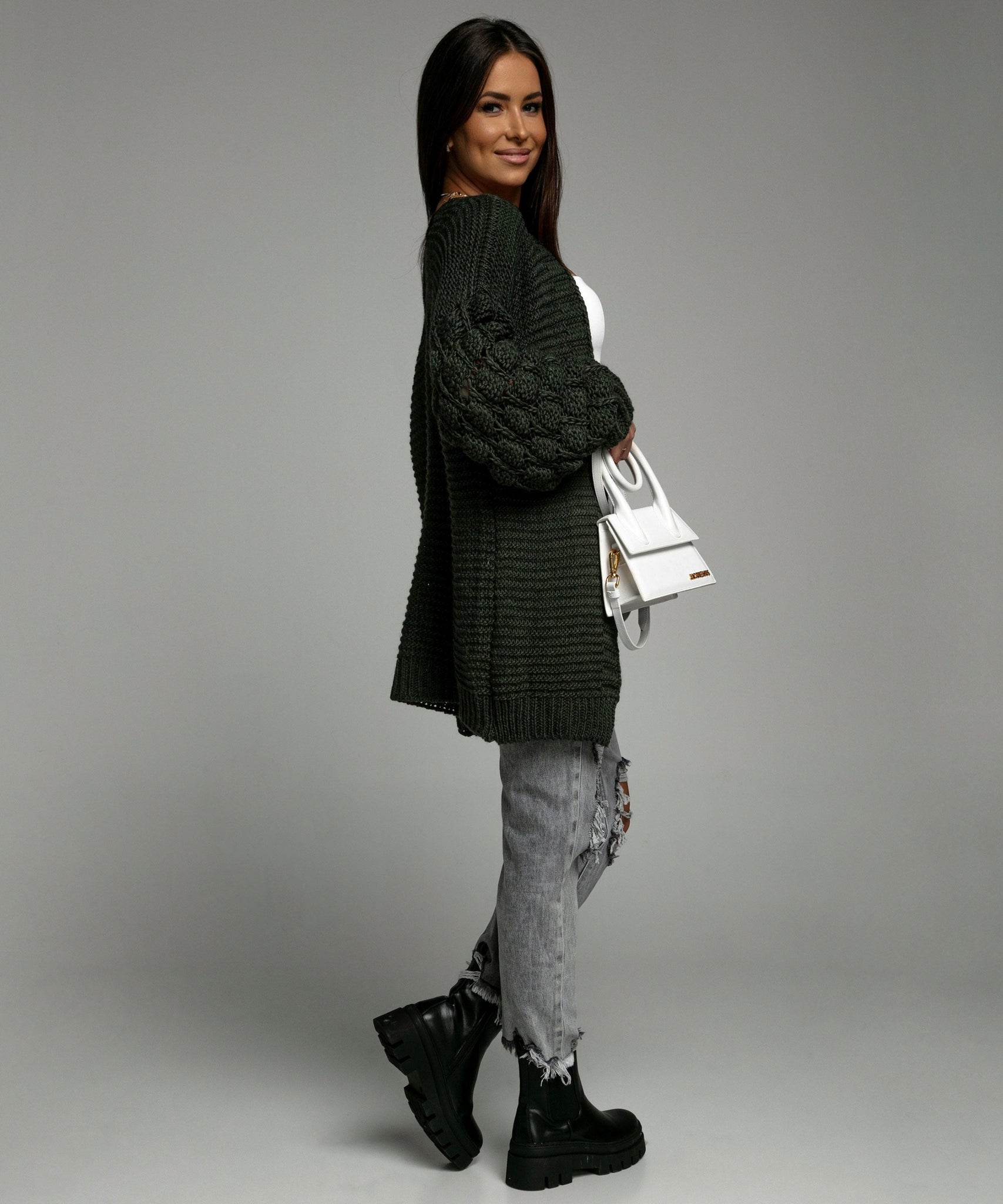 Strickjacke Cloudy Khaki