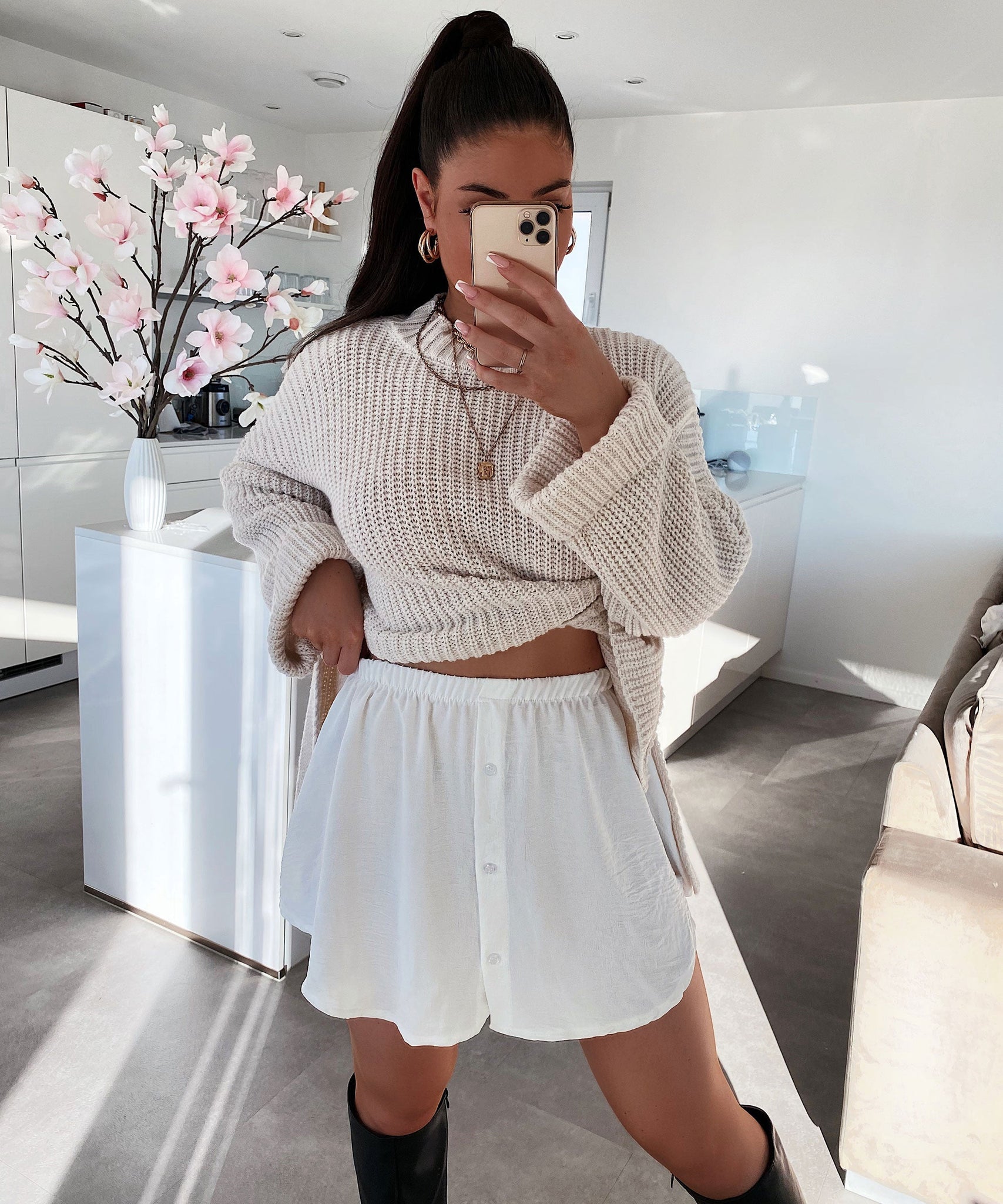 Blusenrock Marta Weiß