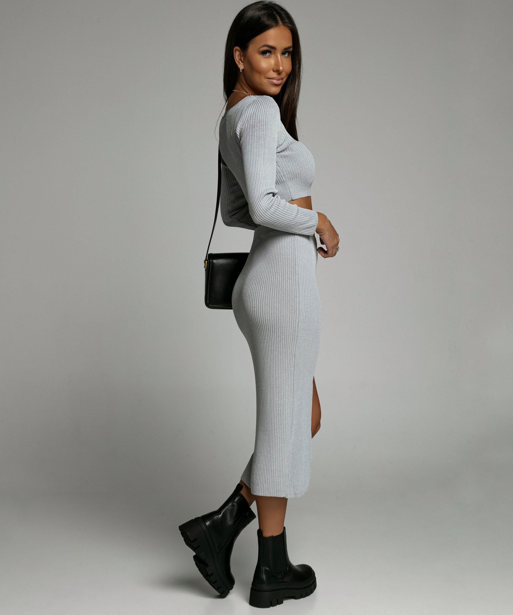 Set Ashy Langarm Grau