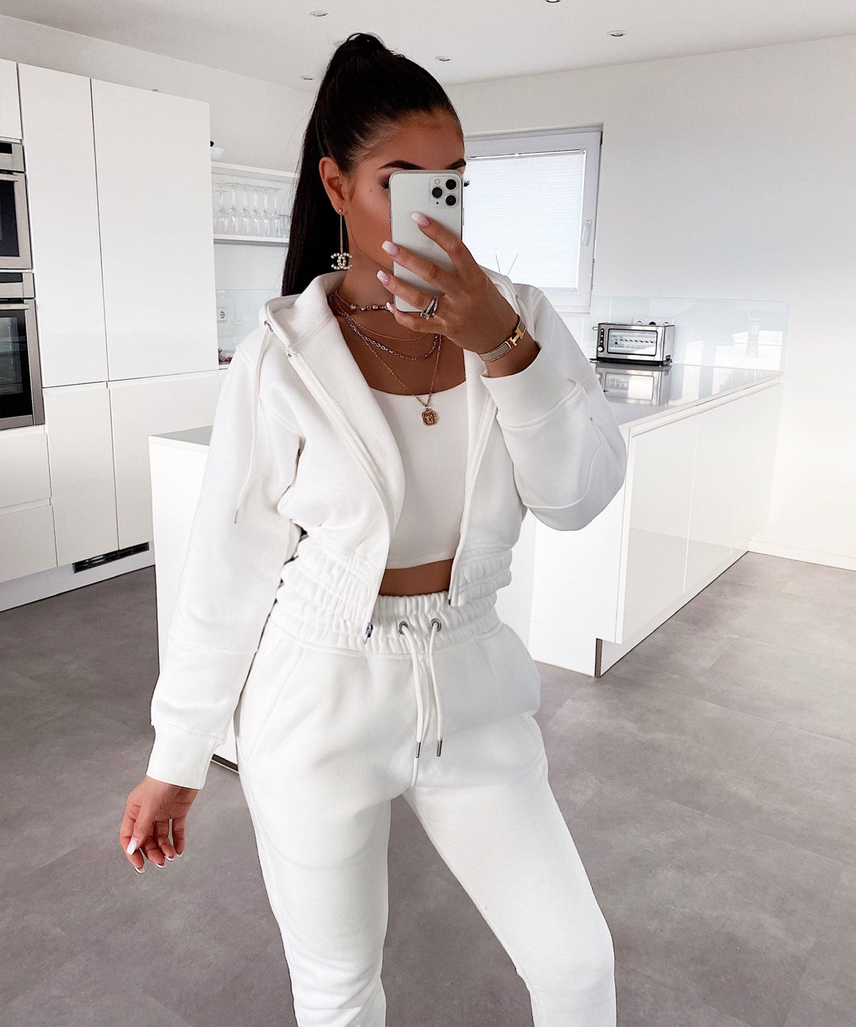 Jogger Set Selena Weiß Neu