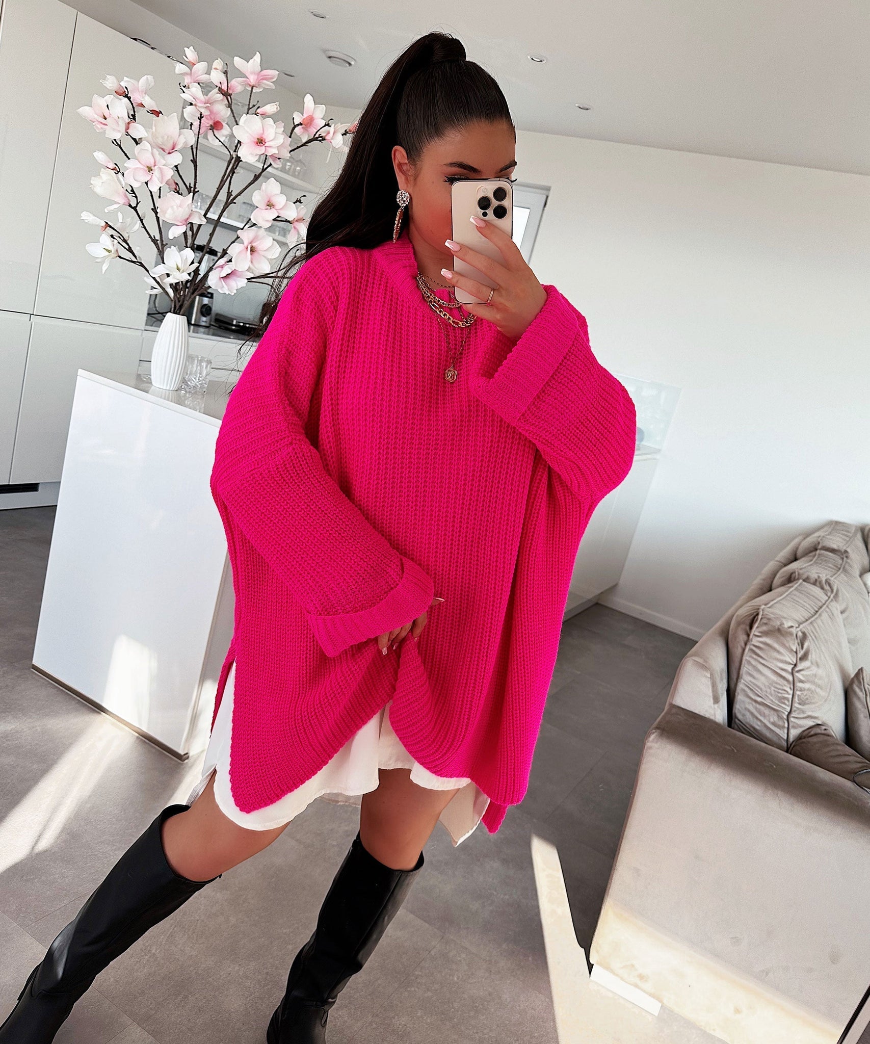 Oversize Pullover Elsa Neonpink
