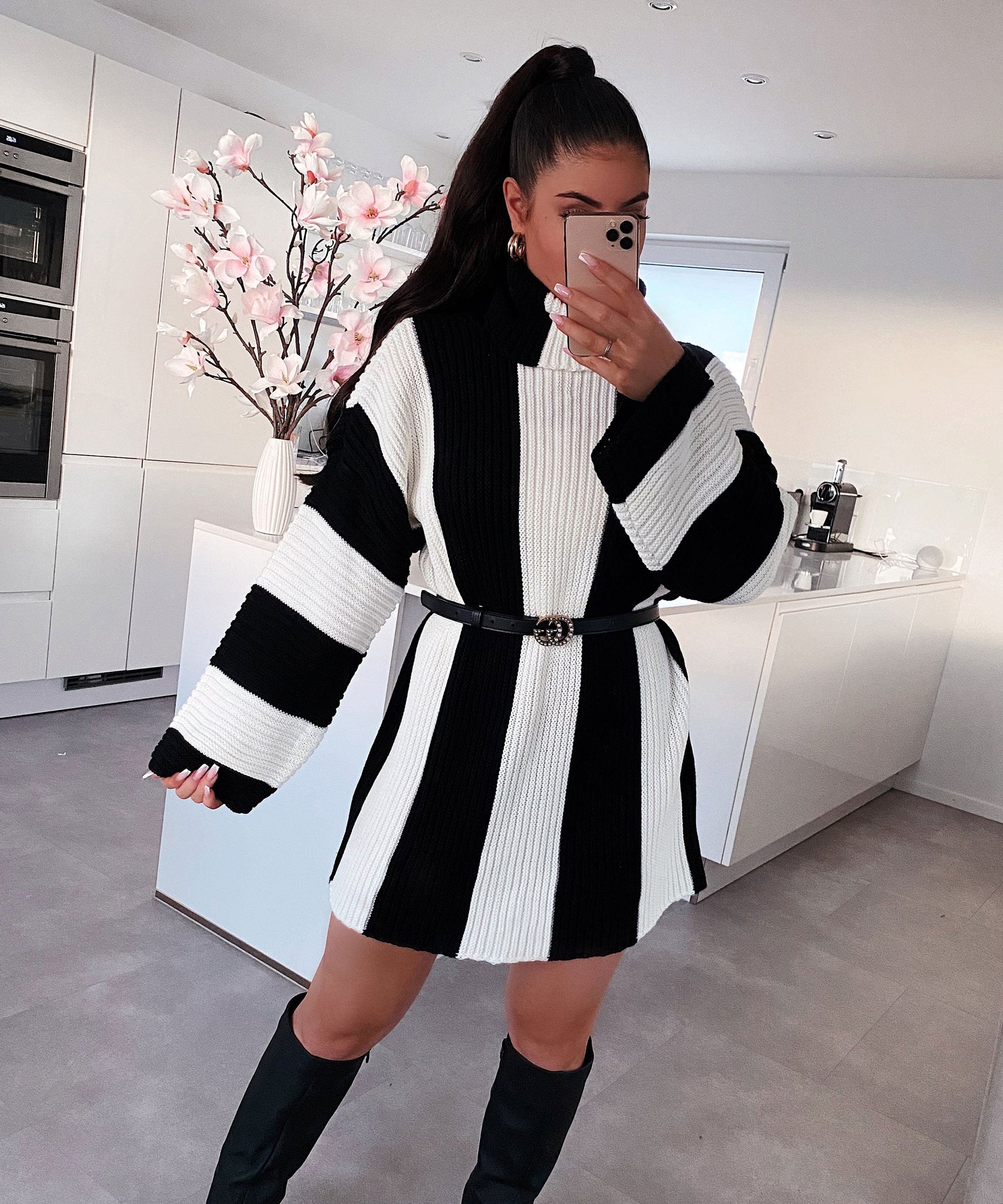 Strickkleid Selma Weiß