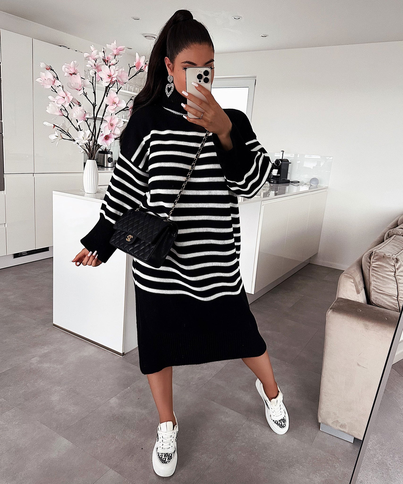 Maxi Strickkleid Carolina Schwarz