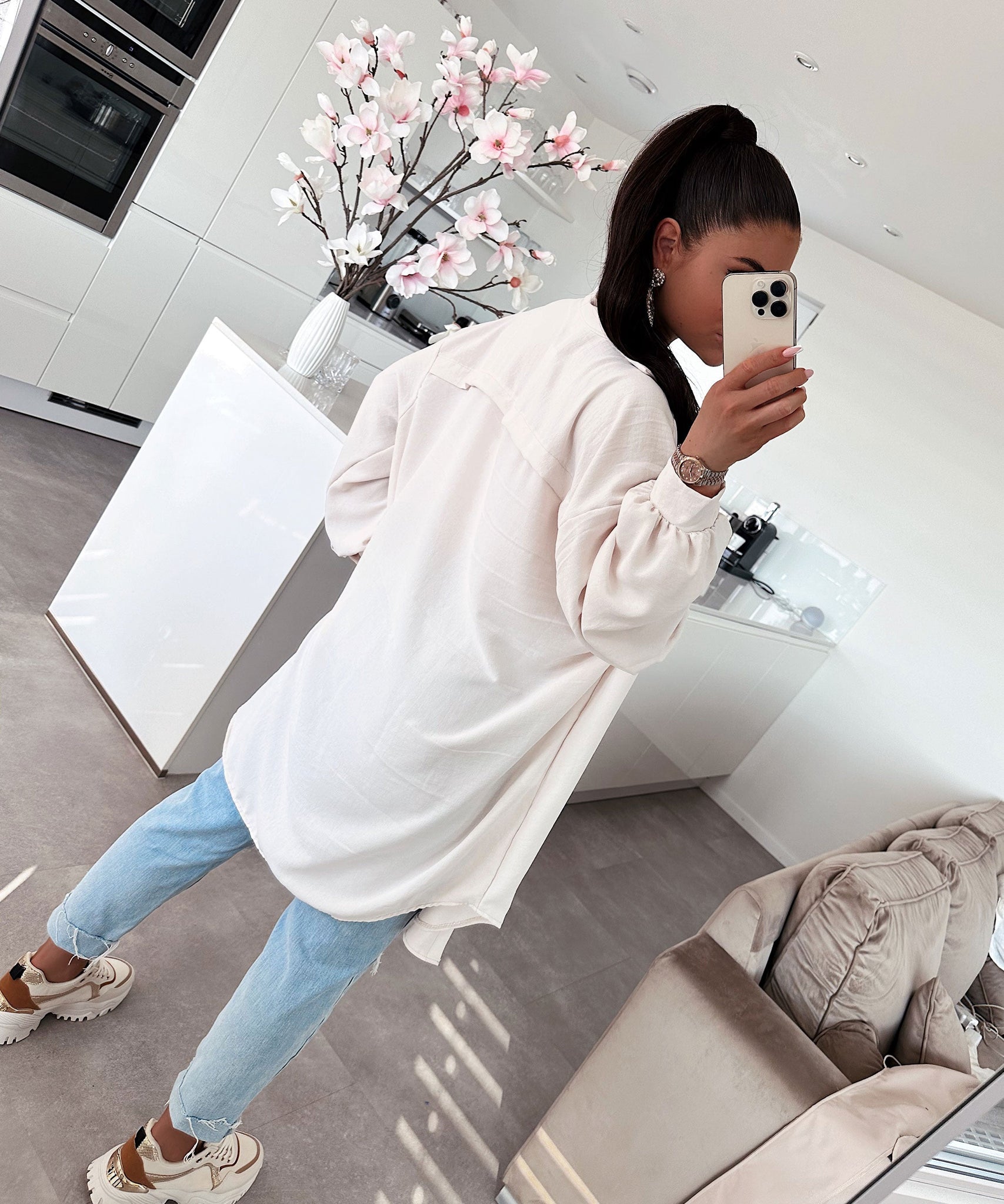 Bluse Luciana Hellbeige