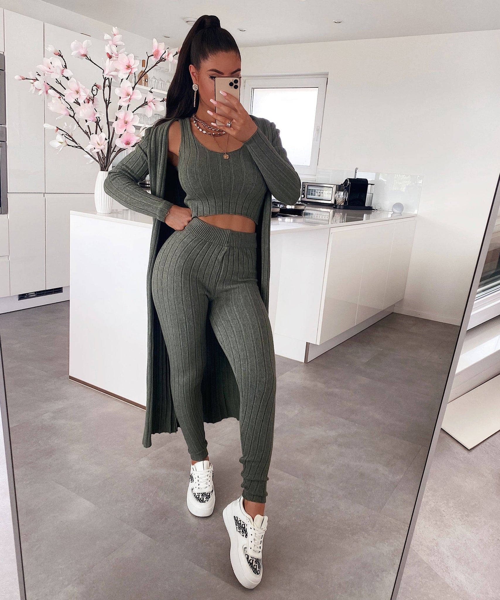 Dreiteiler Macie Khaki